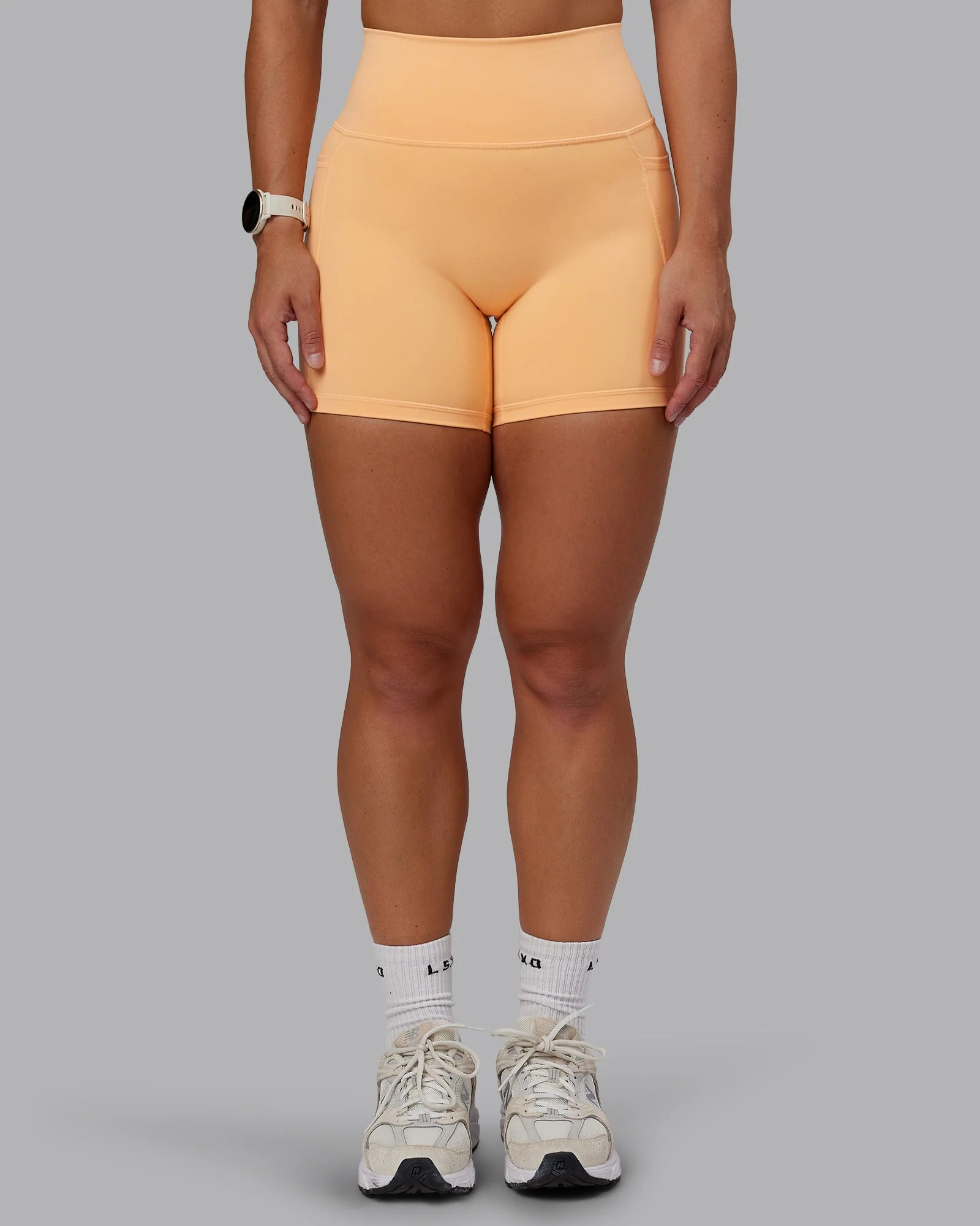 Fusion Ultra High-Rise 6" Short Pockets - Peach Fuzz - Image 2