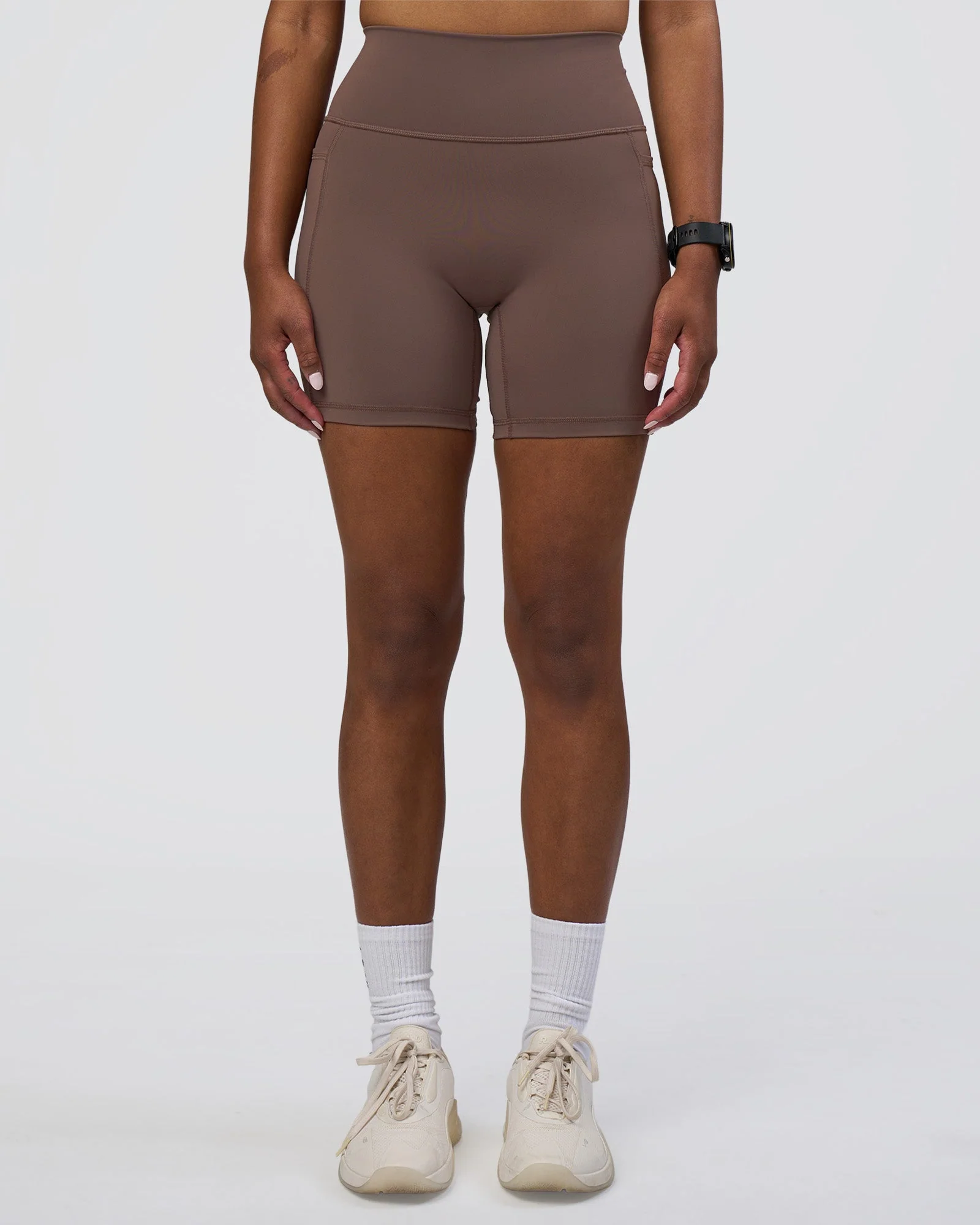 Fusion Ultra High-Rise 6" Short Pockets - Peppercorn