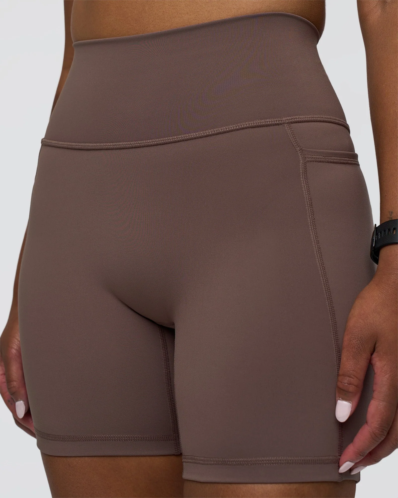 Fusion Ultra High-Rise 6" Short Pockets - Peppercorn - Image 3