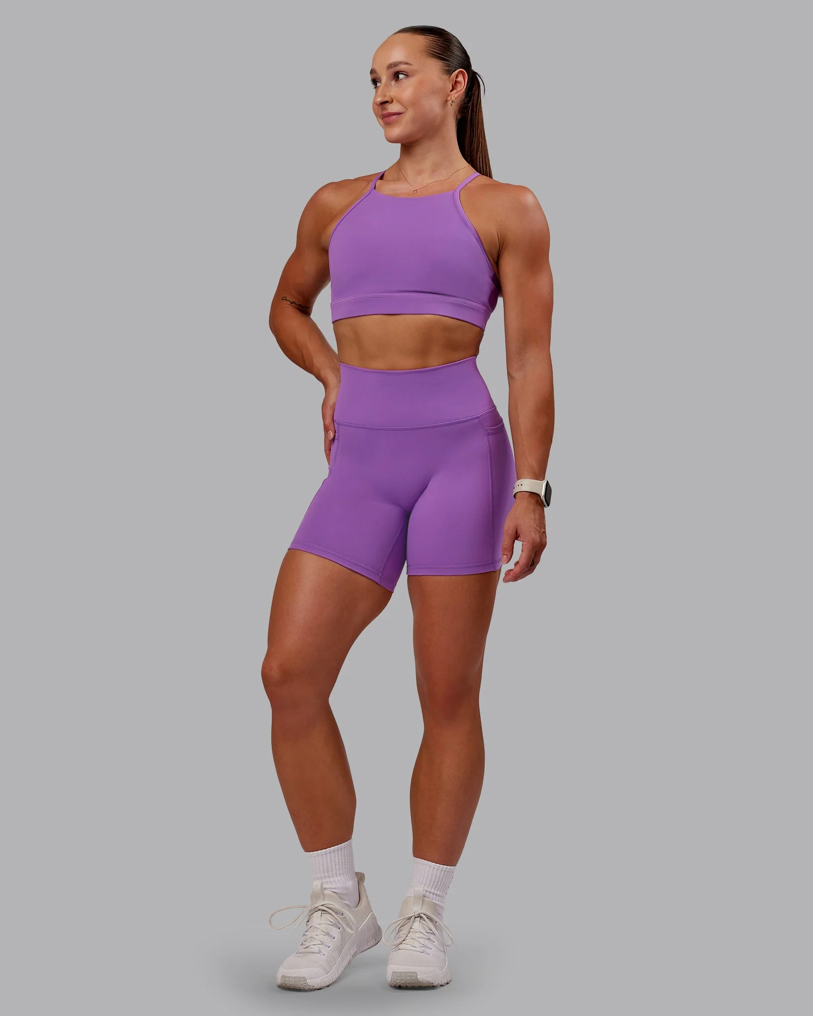 Fusion Ultra High-Rise 6" Short Pockets - Purple Fizz