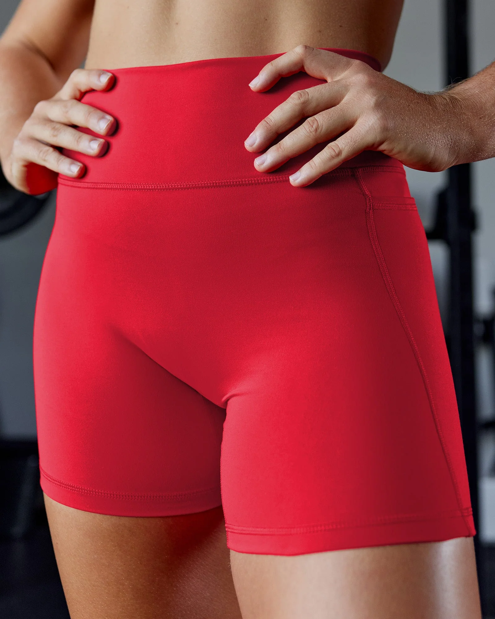 Fusion Ultra High-Rise 6" Short Pockets - Scarlet - Image 2