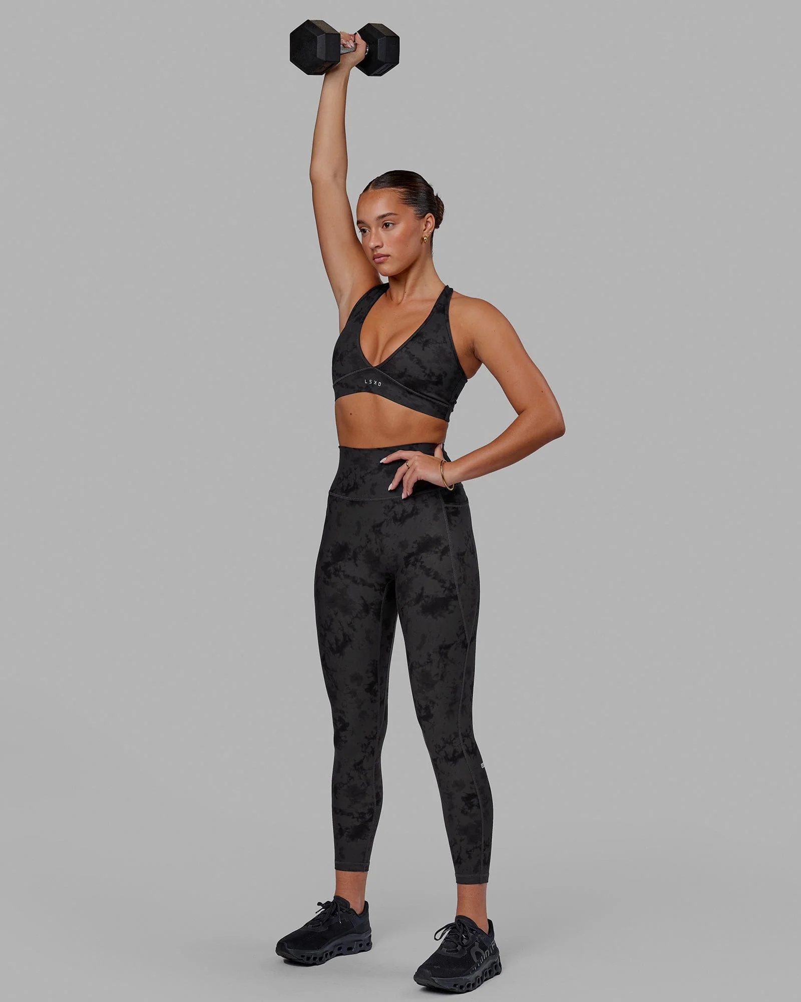 Fusion Ultra High-Rise 7/8 Legging Pockets - Black Tie-Dye - Image 3