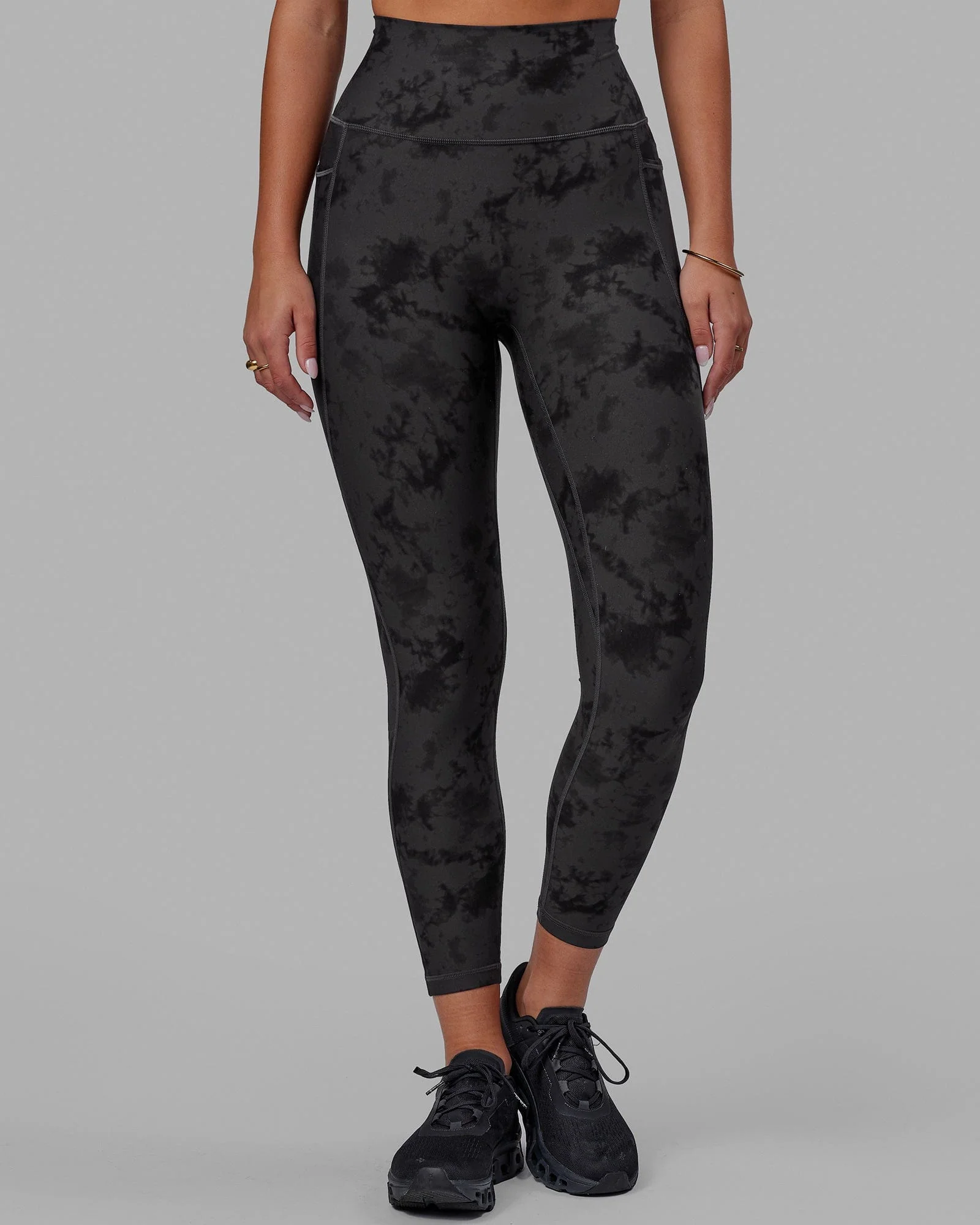 Fusion Ultra High-Rise 7/8 Legging Pockets - Black Tie-Dye - Image 7