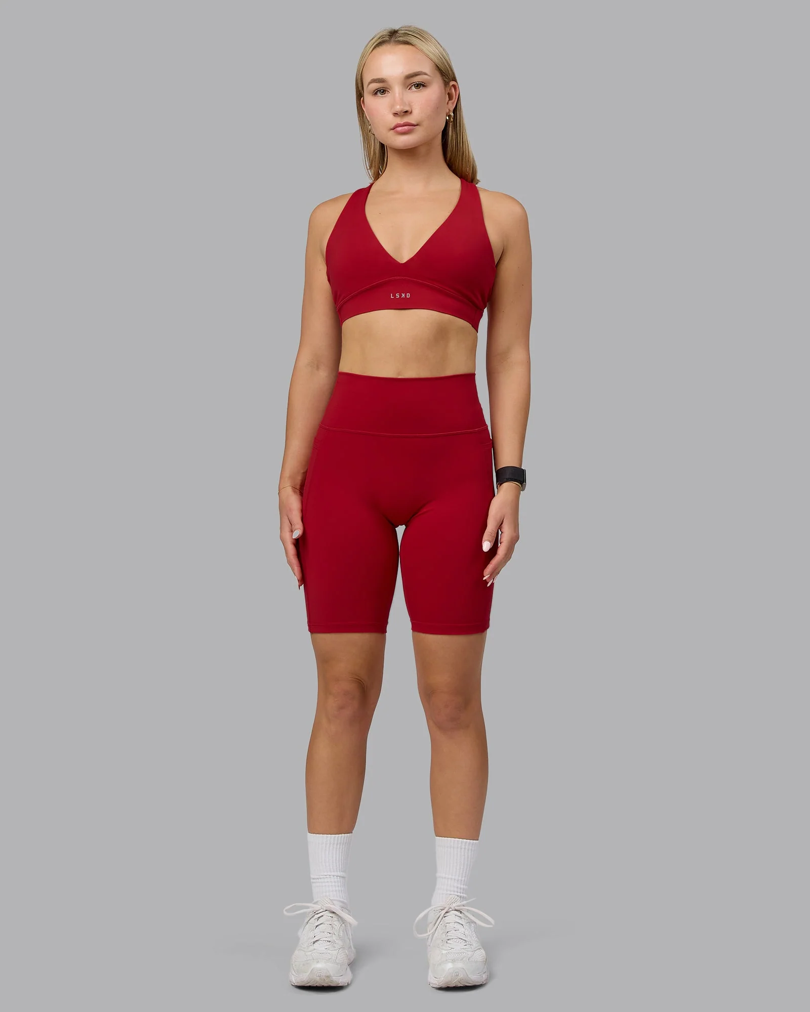 Fusion Ultra High-Rise 9" Short Pockets - Cherry Red