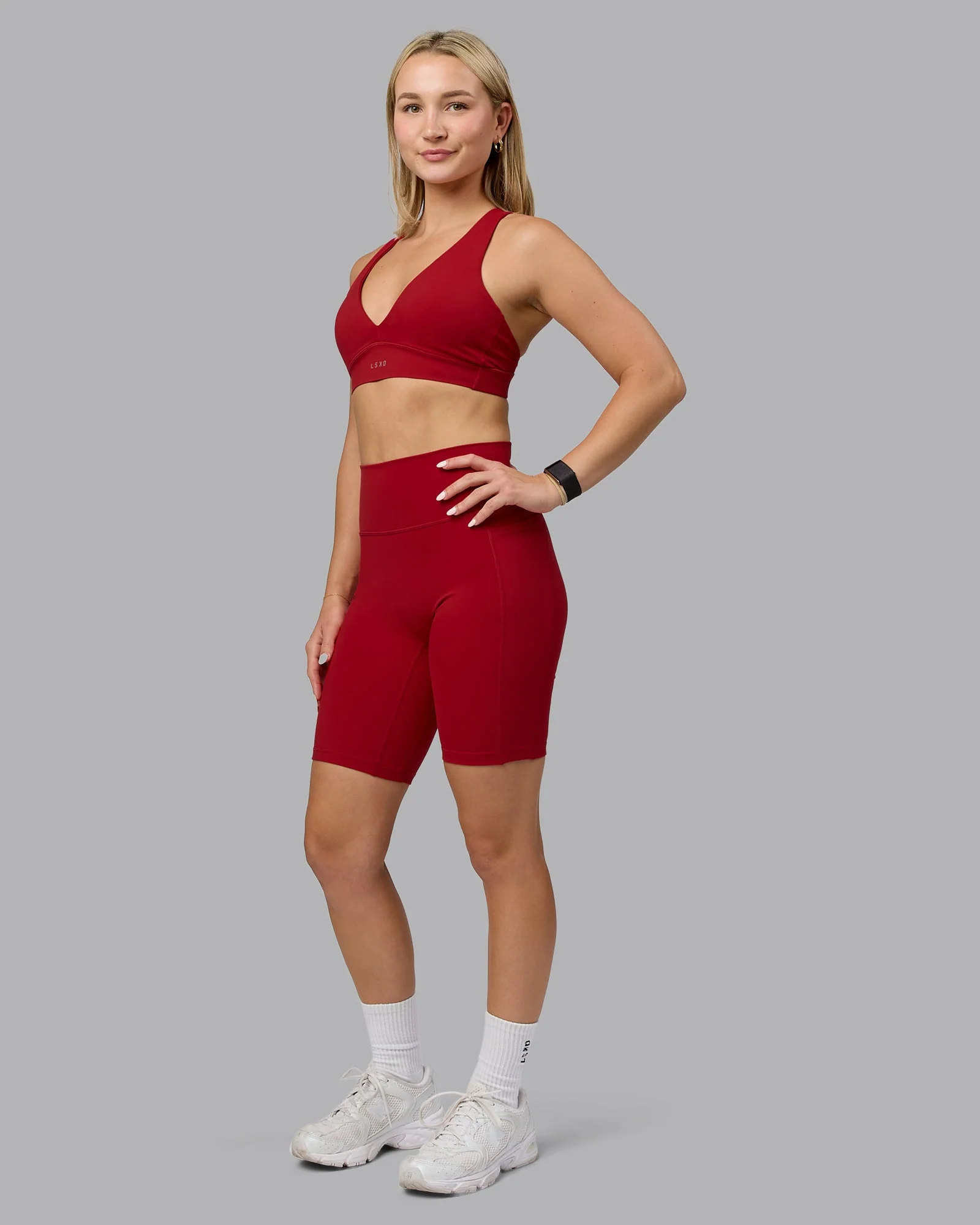 Fusion Ultra High-Rise 9" Short Pockets - Cherry Red - Image 5
