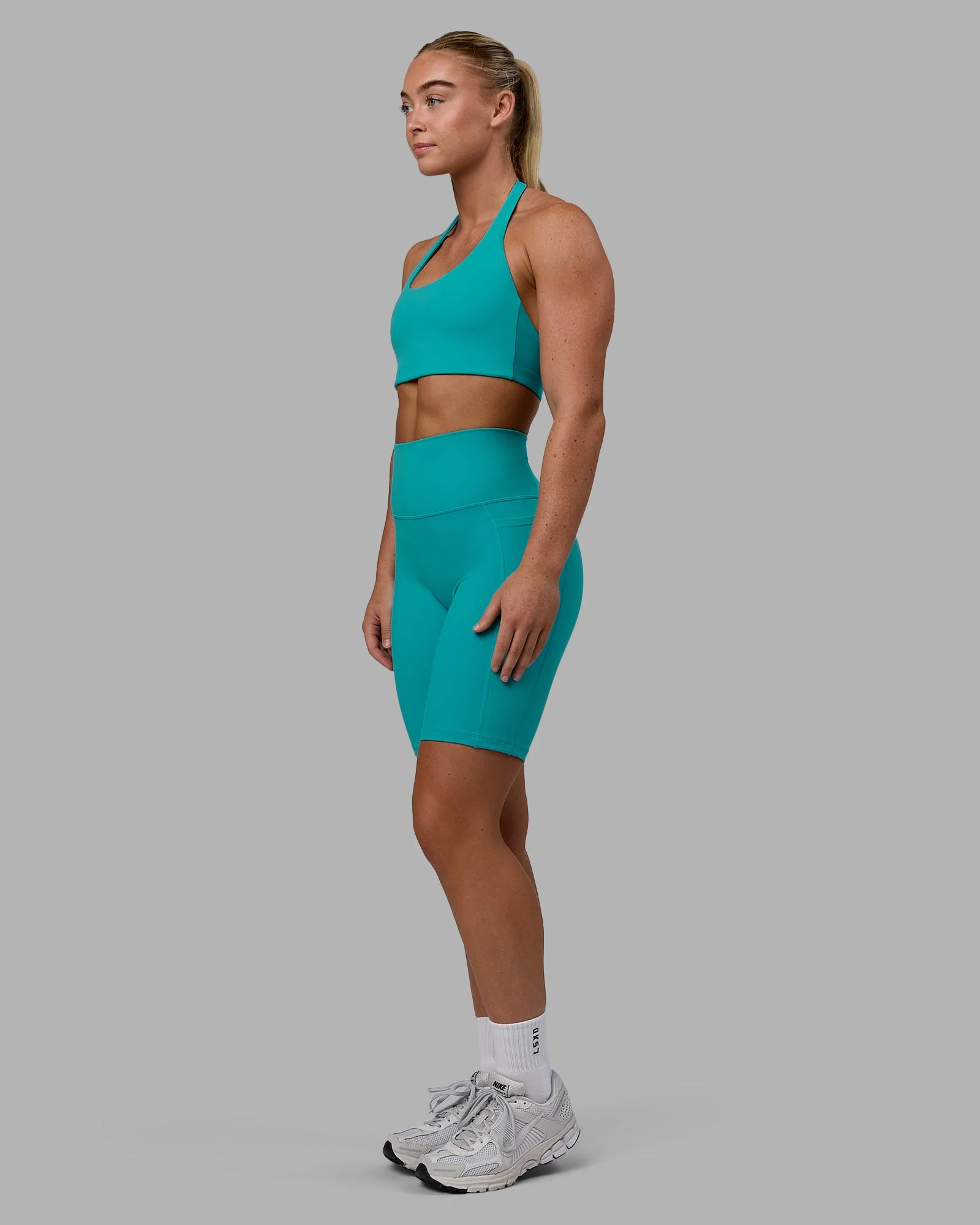 Fusion Ultra High-Rise 9" Short Pockets - Uplift Blue - Image 4