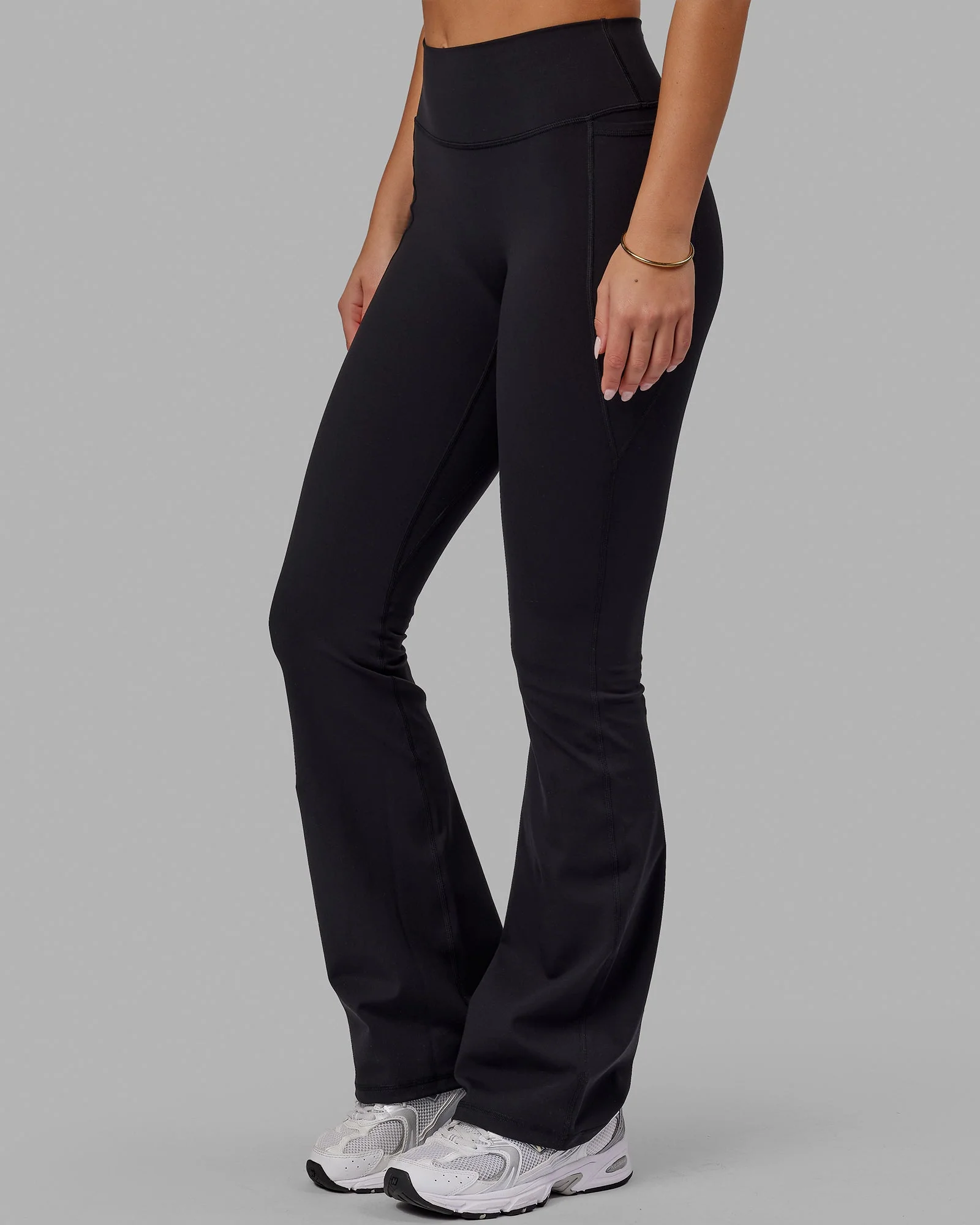 Fusion Ultra High-Rise Flared Legging Pockets - Black - Image 7
