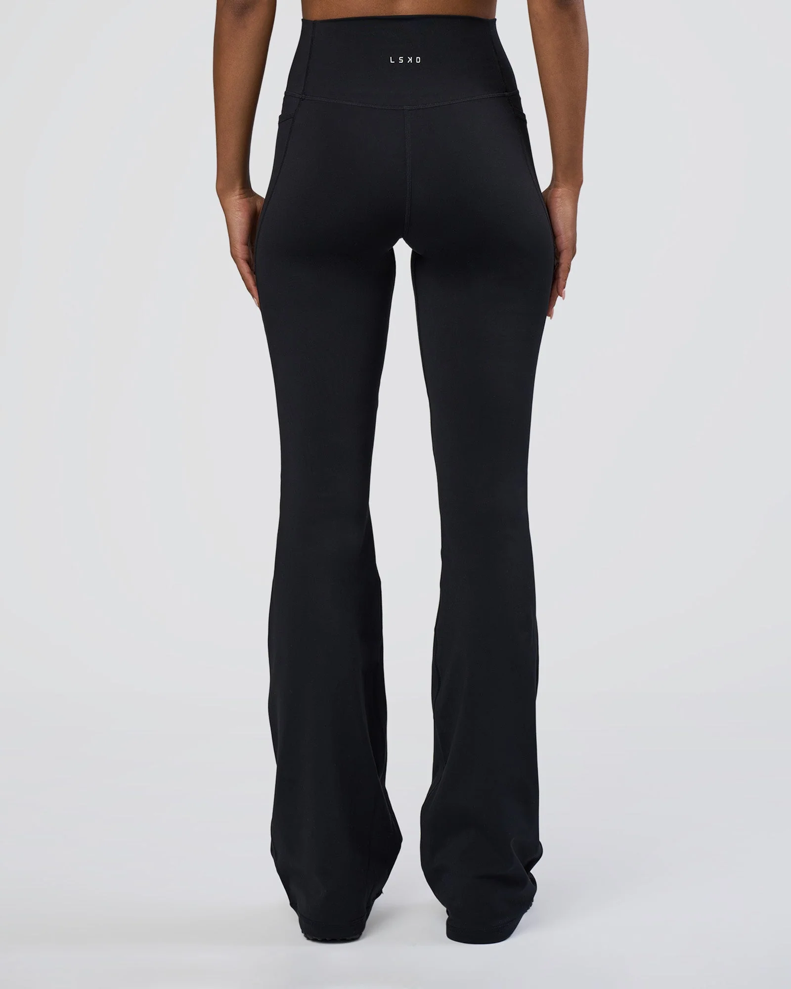 Fusion Ultra High-Rise Flared Tall Legging Pockets - Black - Image 4