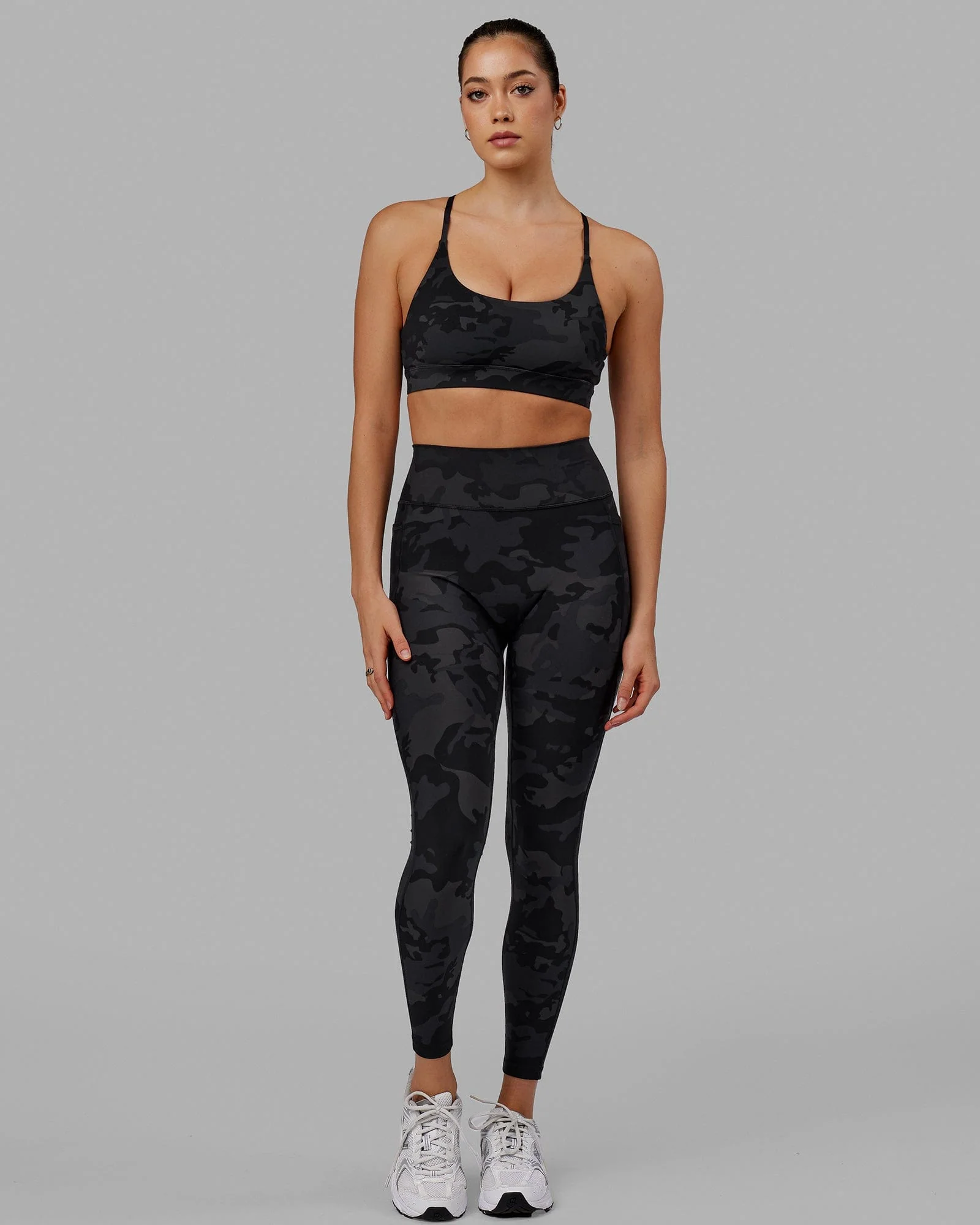 Fusion Ultra High-Rise Full Length Legging Pockets - Black-Camo - Image 10