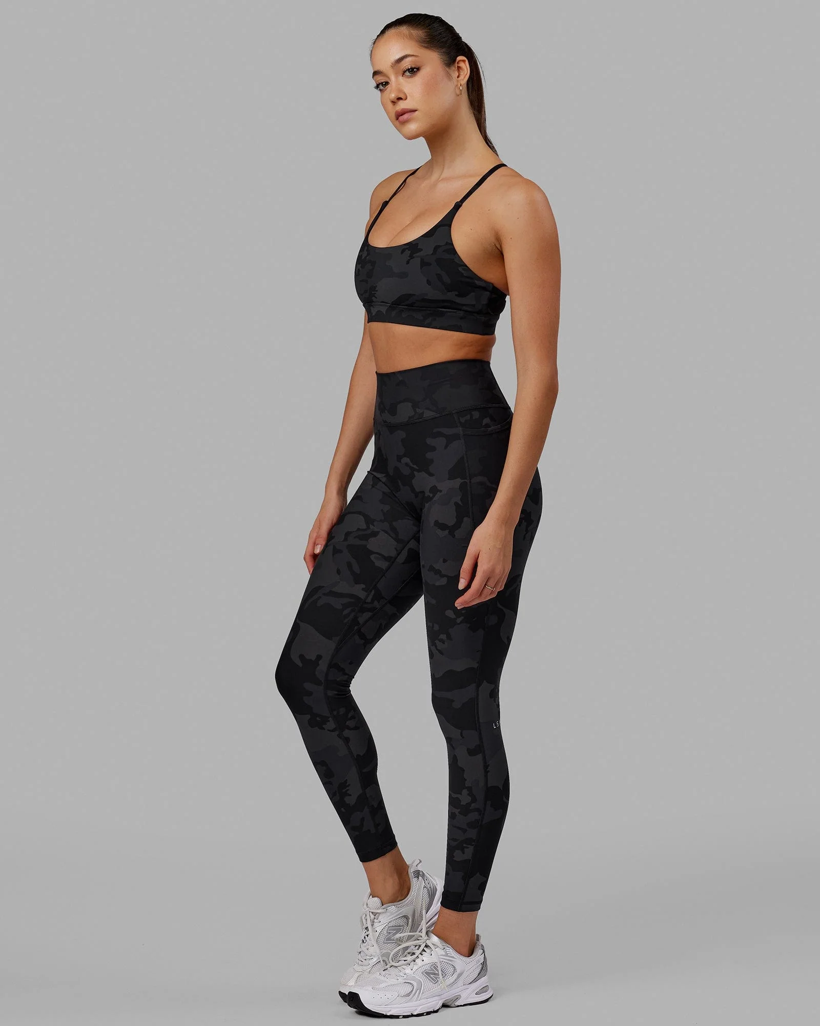 Fusion Ultra High-Rise Full Length Legging Pockets - Black-Camo - Image 5