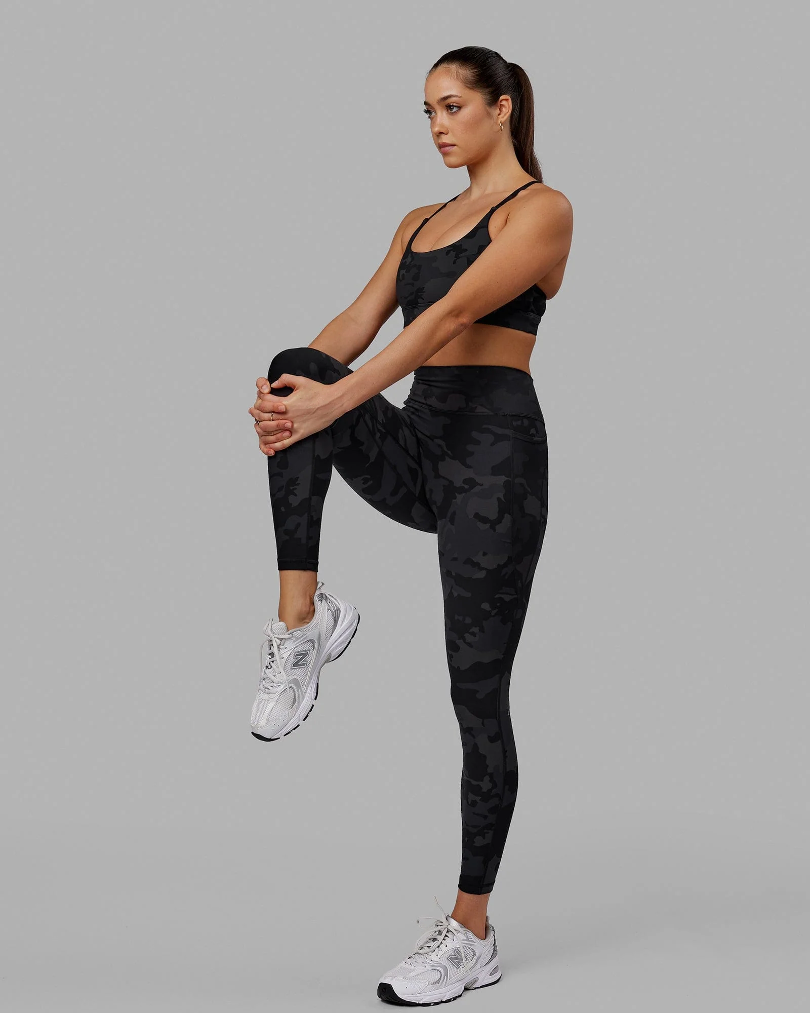 Fusion Ultra High-Rise Full Length Legging Pockets - Black-Camo - Image 9