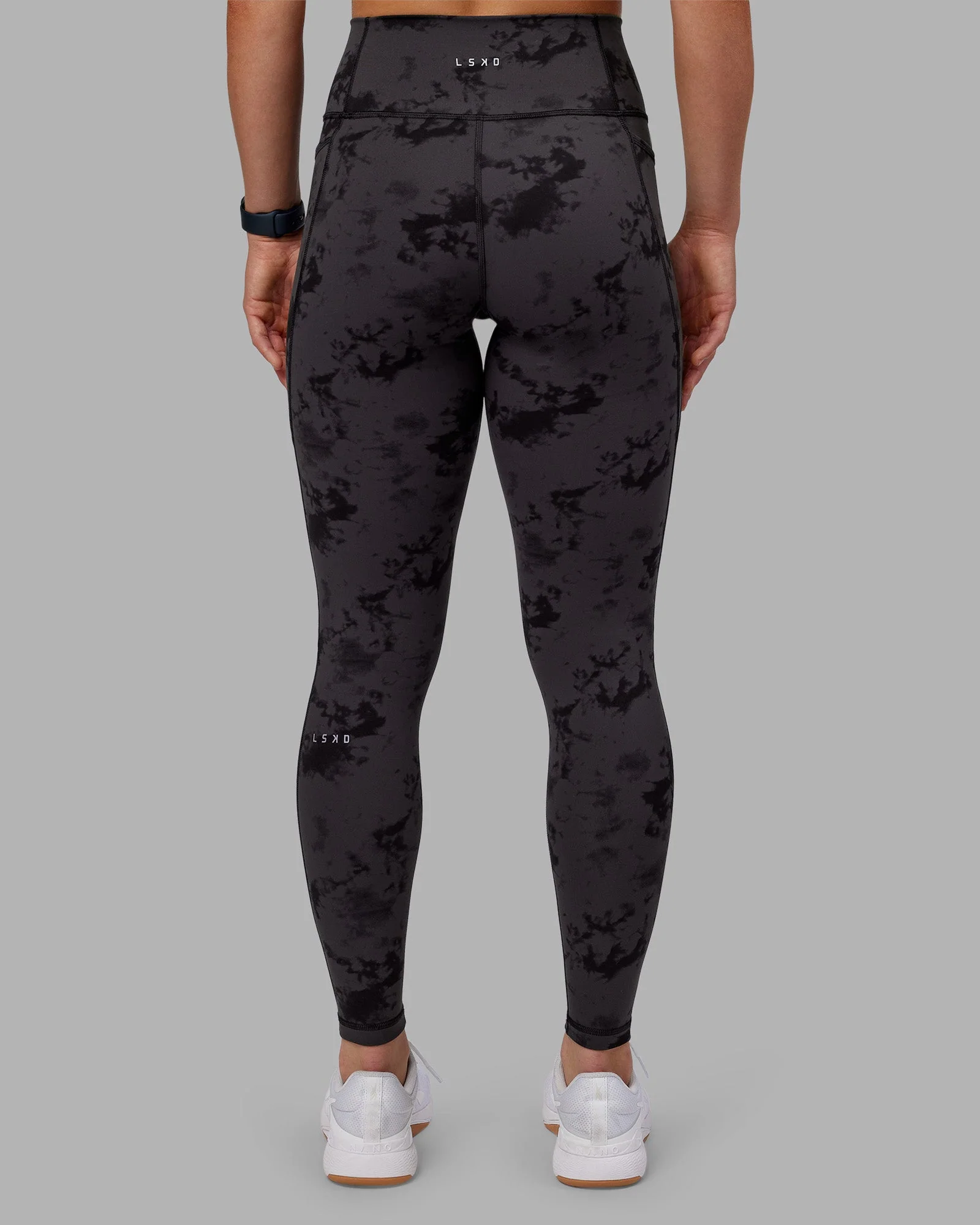 Fusion Ultra High-Rise Full Length Legging Pockets - Black Tie Dye - Image 4