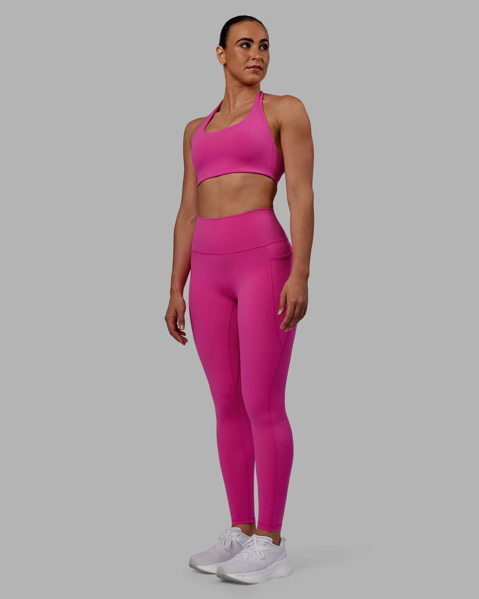 Fusion Ultra High-Rise Full Length Legging Pockets - Fuchsia Pink - Image 4
