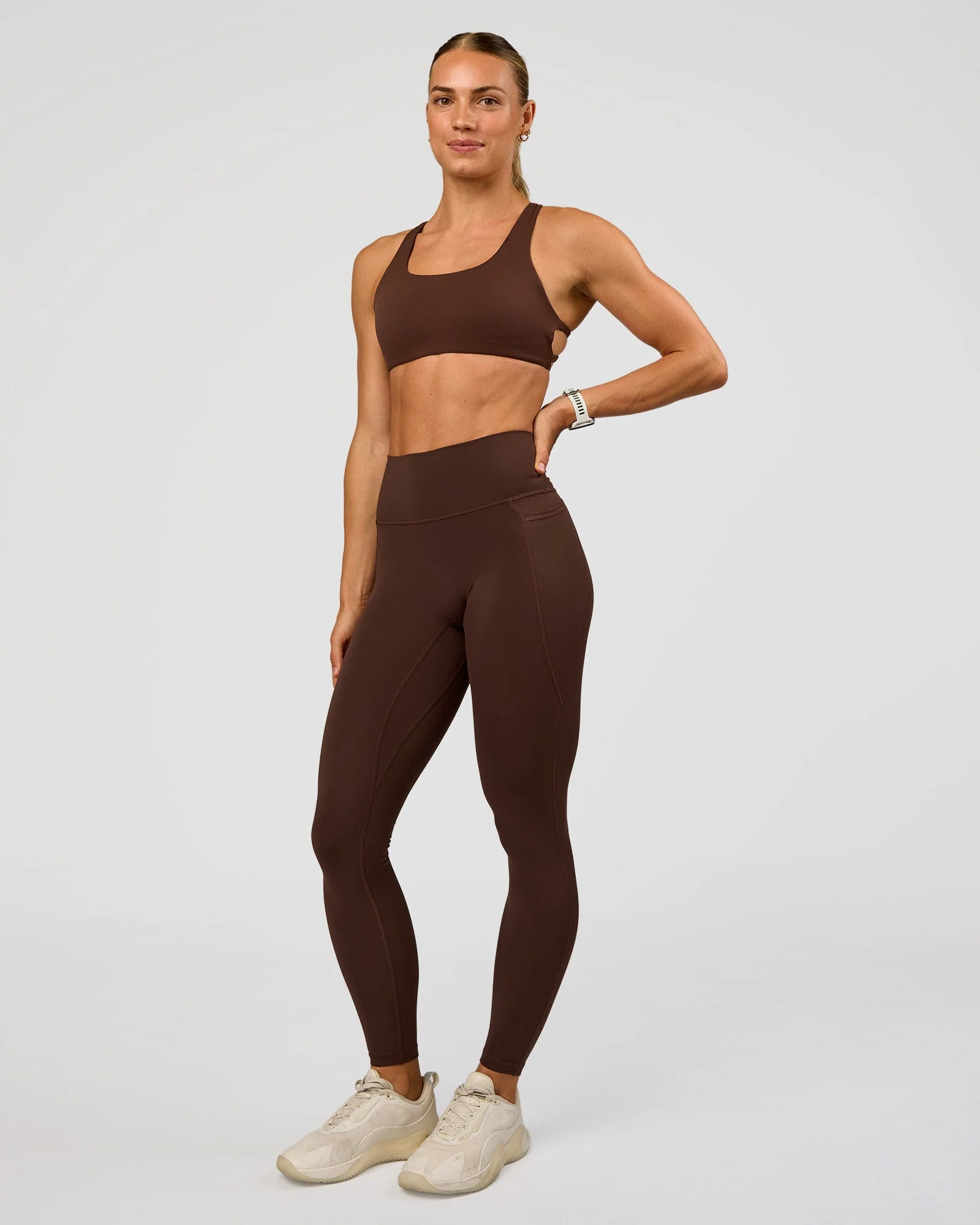 Fusion Ultra High-Rise Full Length Legging Pockets - Hot Chocolate - Image 5