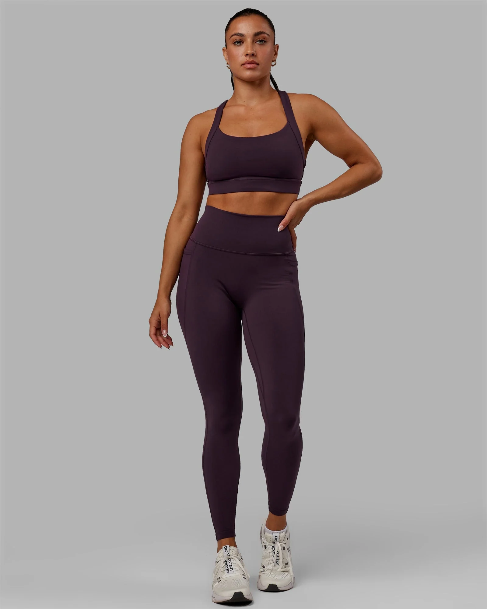 Fusion Ultra High-Rise Full Length Legging Pockets - Midnight Plum - Image 5