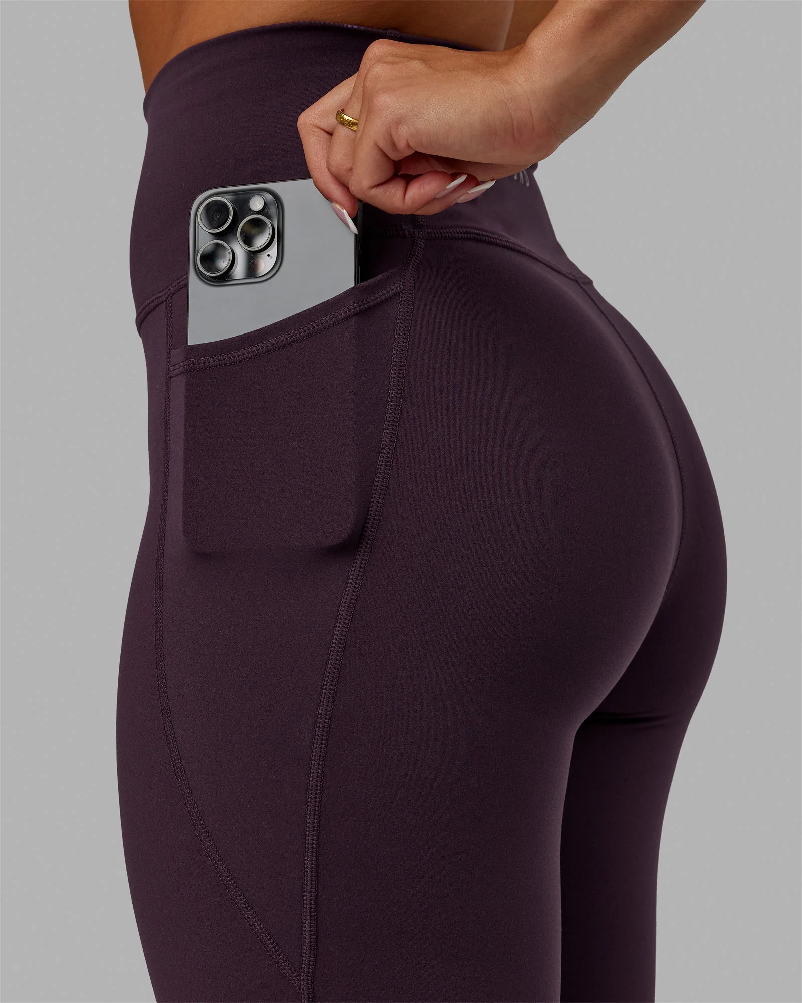 Fusion Ultra High-Rise Full Length Legging Pockets - Midnight Plum - Image 6