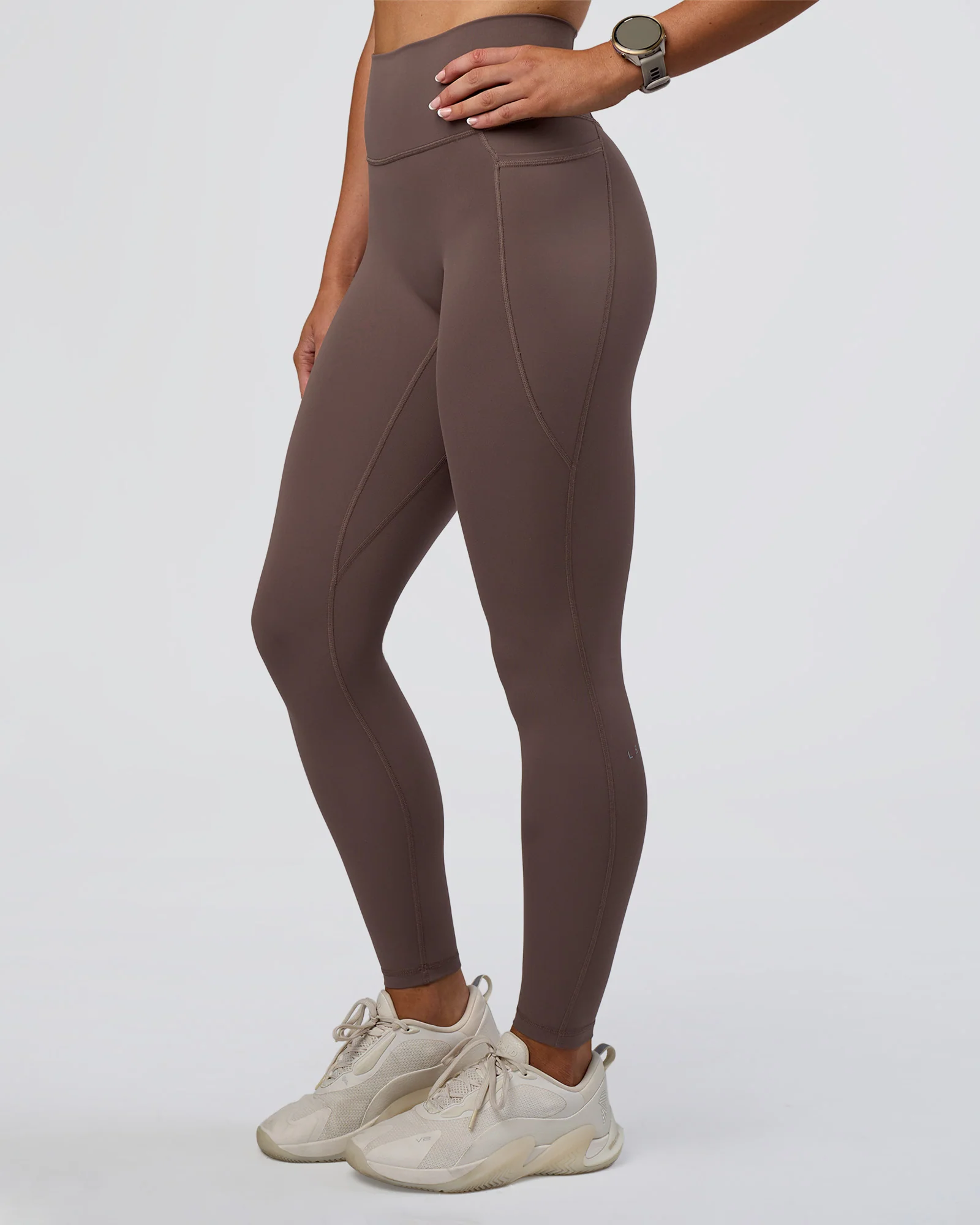 Fusion Ultra High-Rise Full Length Legging Pockets - Peppercorn