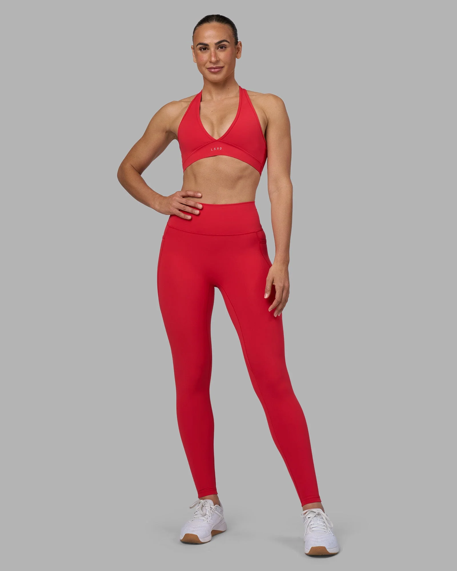 Fusion Ultra High-Rise Full Length Legging Pockets - Scarlet