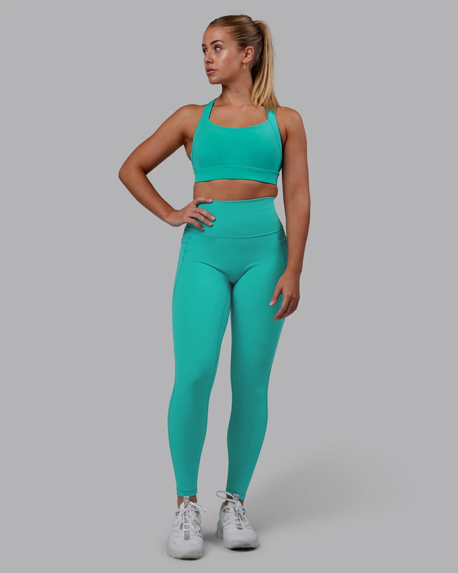 Fusion Ultra High-Rise Full Length Legging Pockets - Turquoise Tide - Image 6