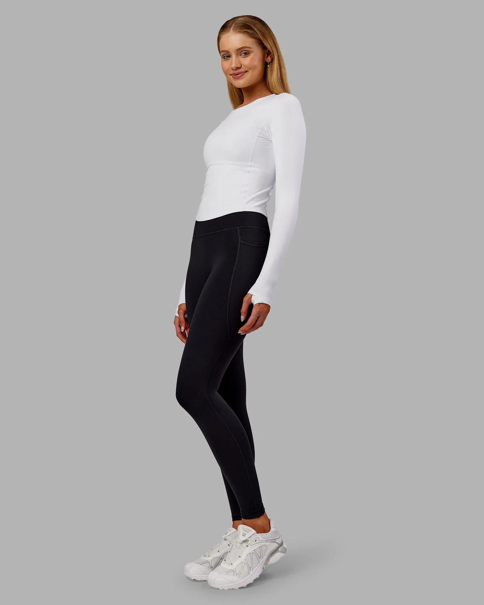 Fusion Thermal Ultra High-Rise Full Length Legging Pockets - Black - Image 5