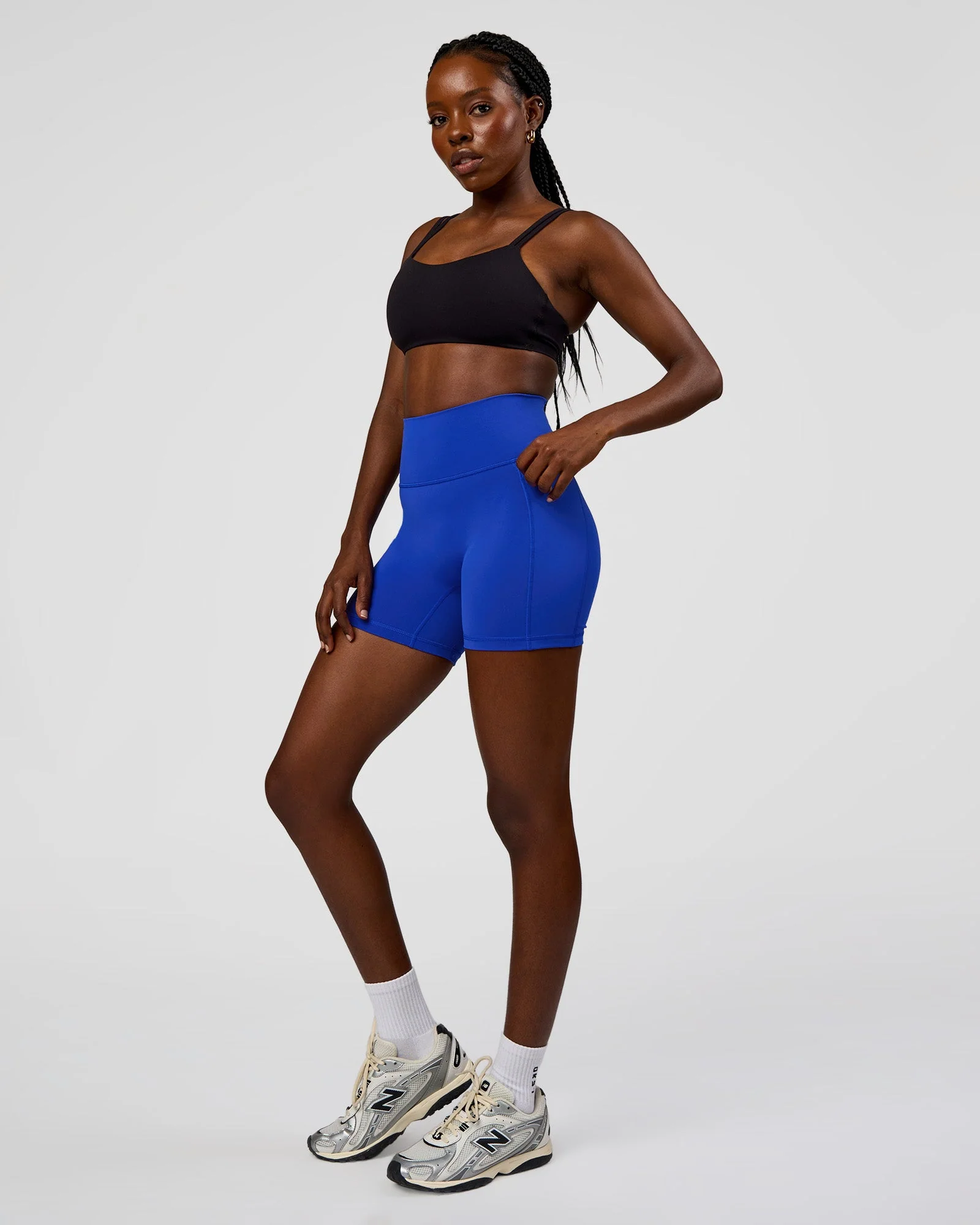 Fusion V-Contour Ultra High-Rise 4" Short Pockets - Electric Indigo - Image 5