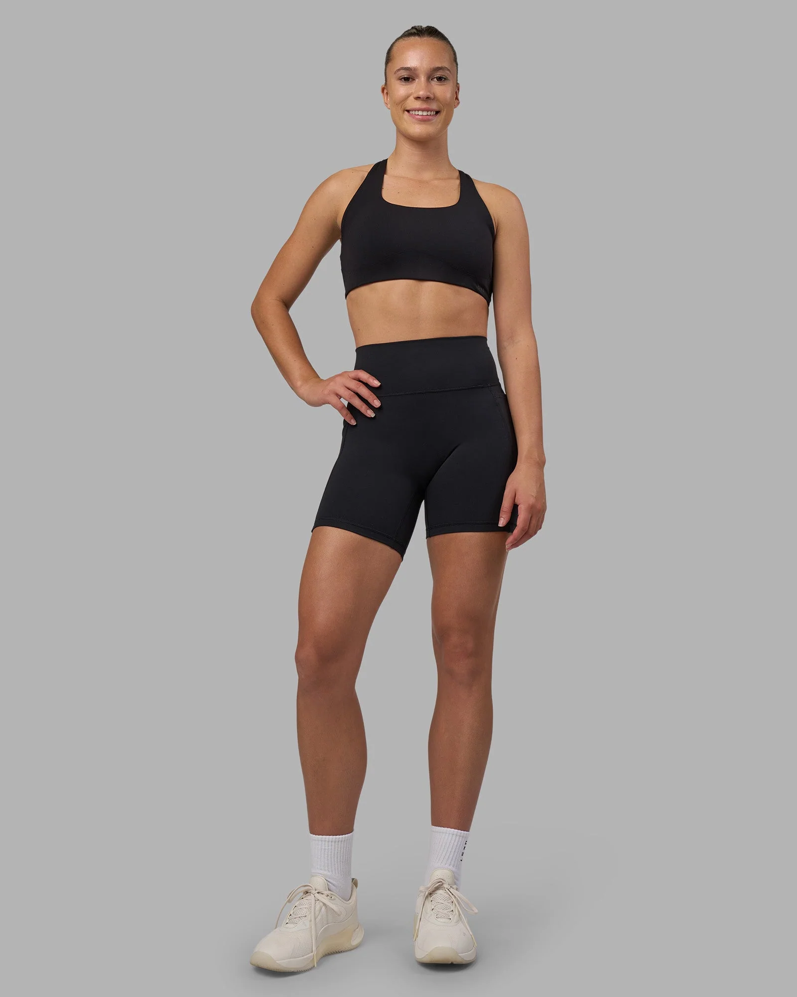 Fusion V-Contour Ultra High-Rise 6" Short Pockets - Black - Image 6