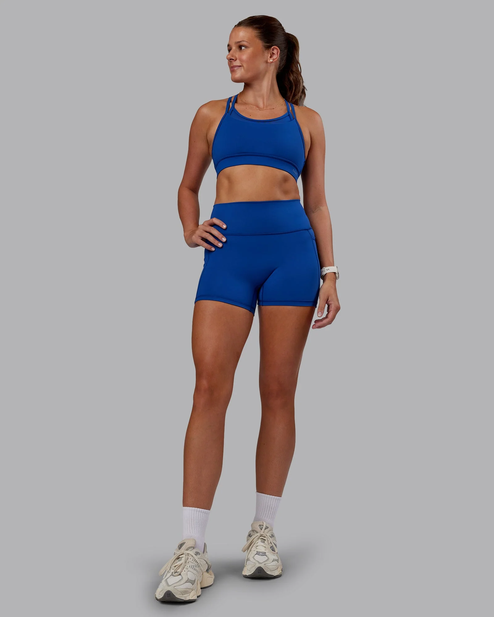 Genesis Layered Sports Bra - Blue Quartz - Image 5