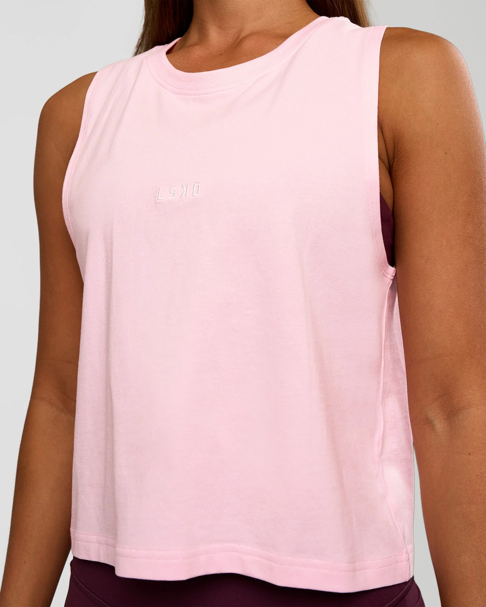 Go-To FLXCotton Midline Tank - Marshmallow-White - Image 4