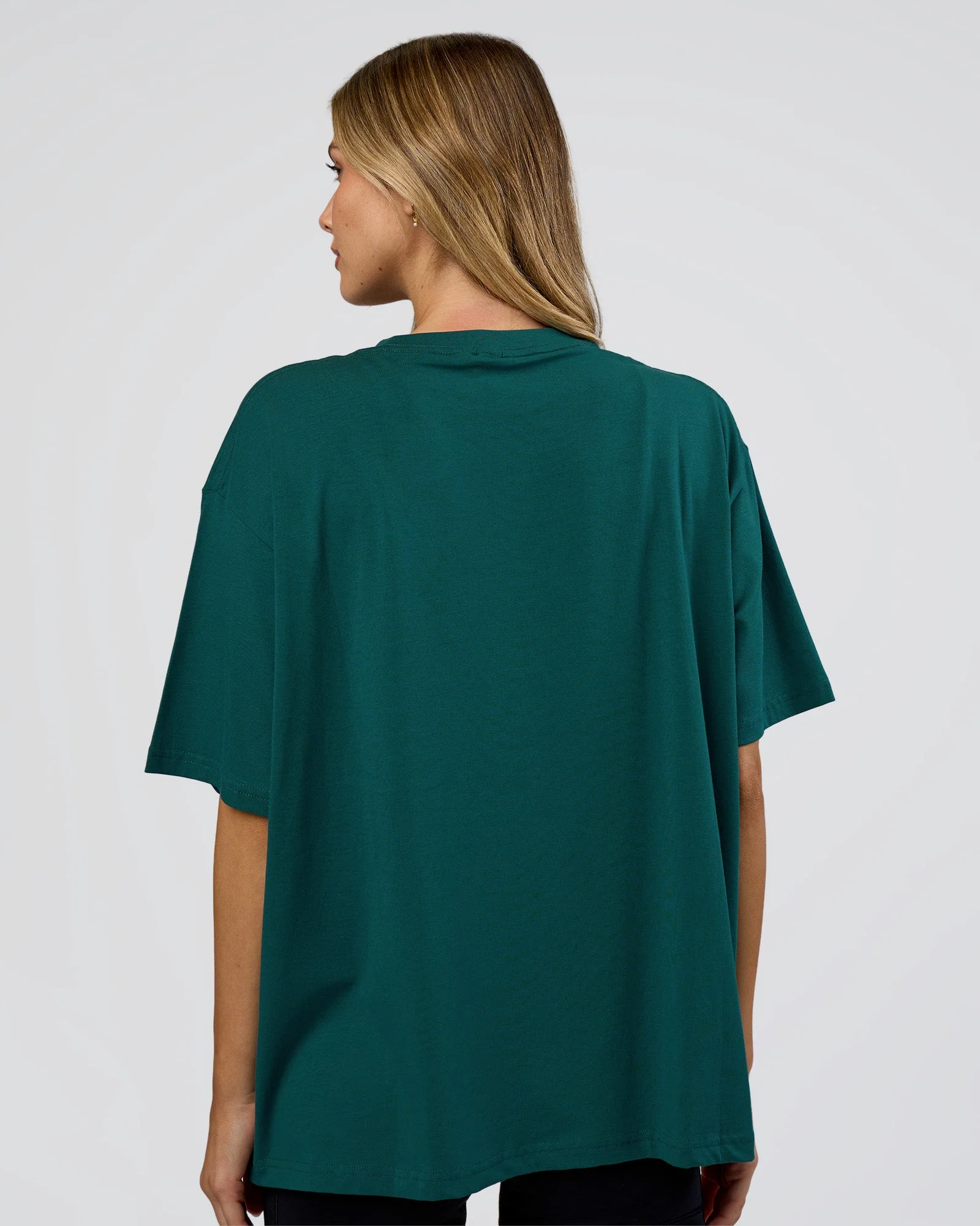 Go-To FLXCotton Oversized Tee - Transformative Teal-White - Image 3