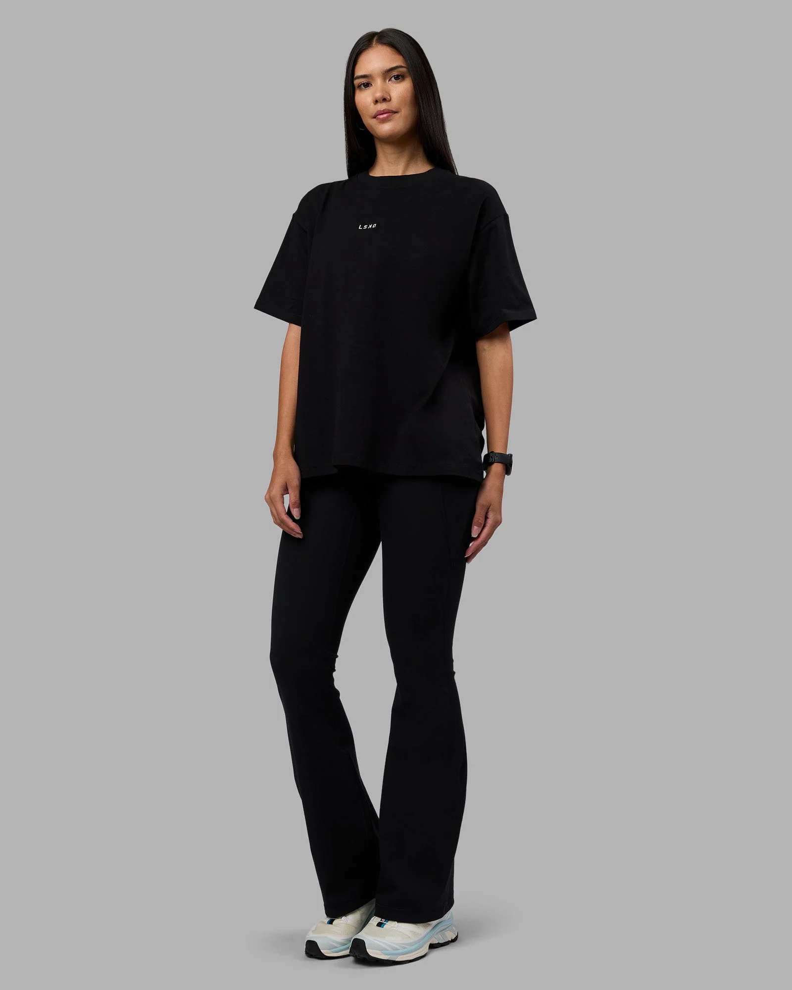 Go-To Heavyweight FLXCotton Oversized Tee - Black - Image 2