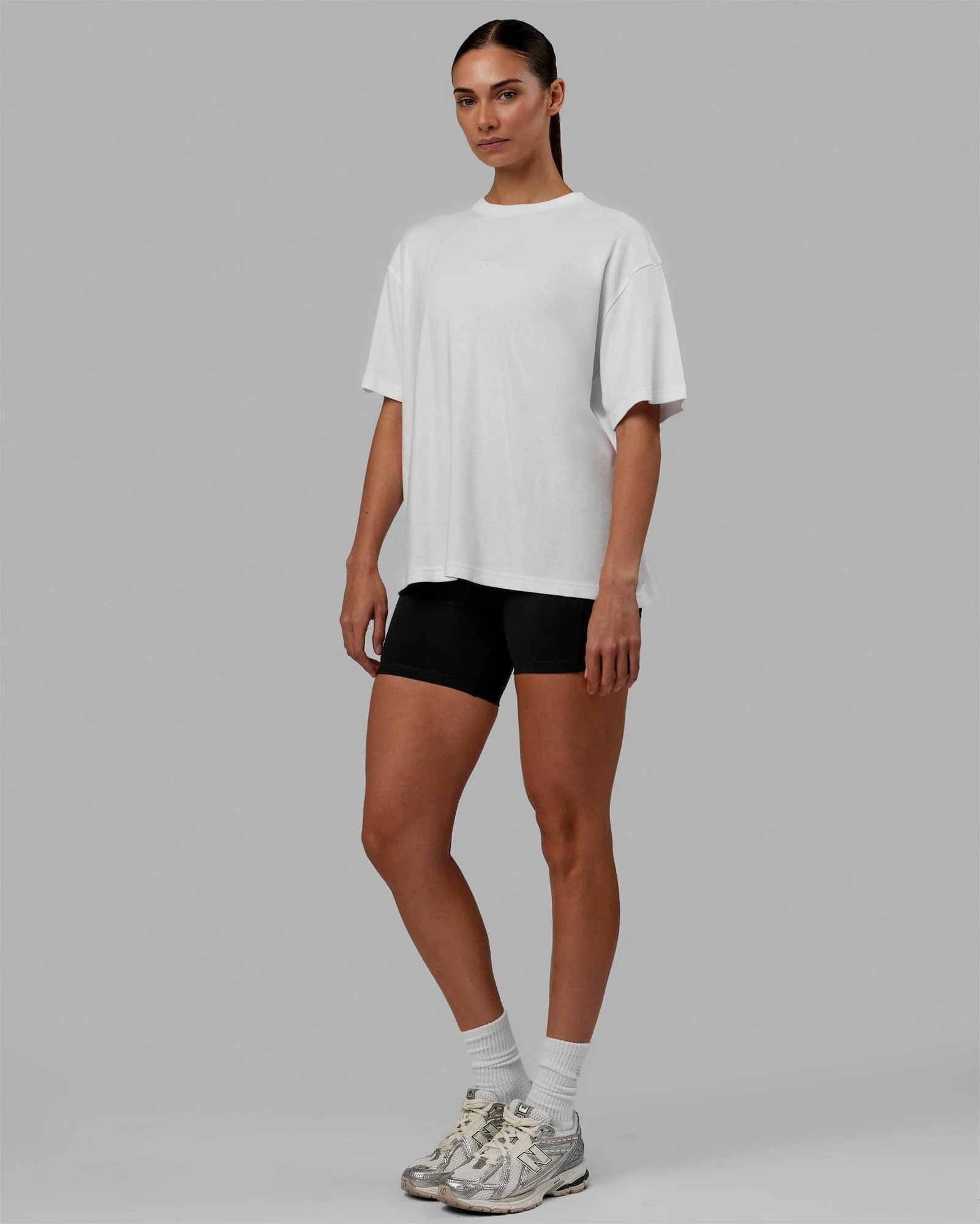 Go-To Modal Oversized Tee - White-White - Image 5