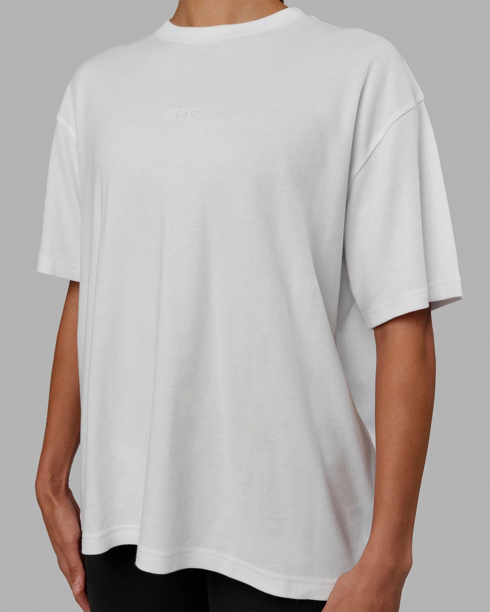 Go-To Modal Oversized Tee - White-White - Image 7