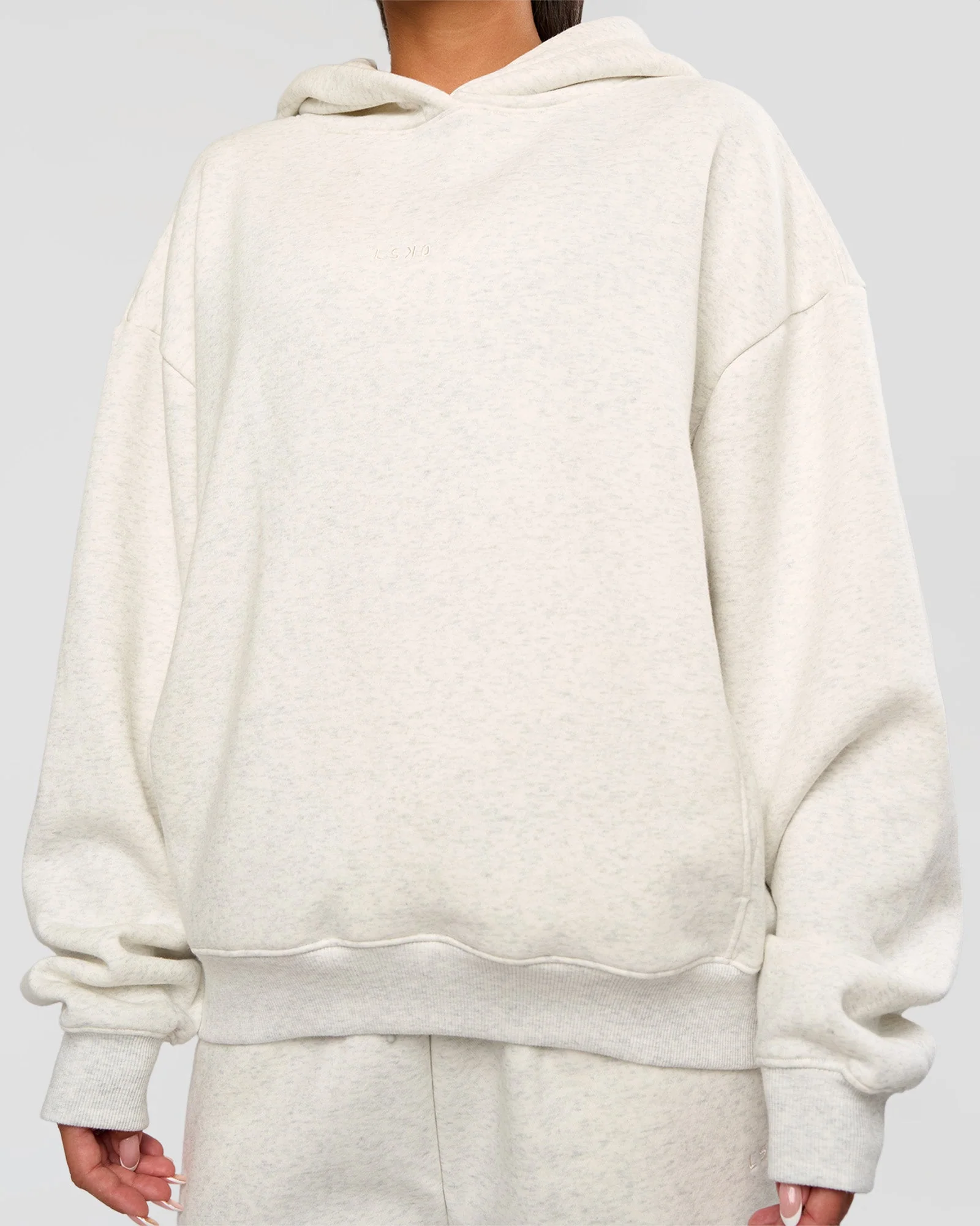 Go-To Oversized Hoodie - Silver Marl - Image 4