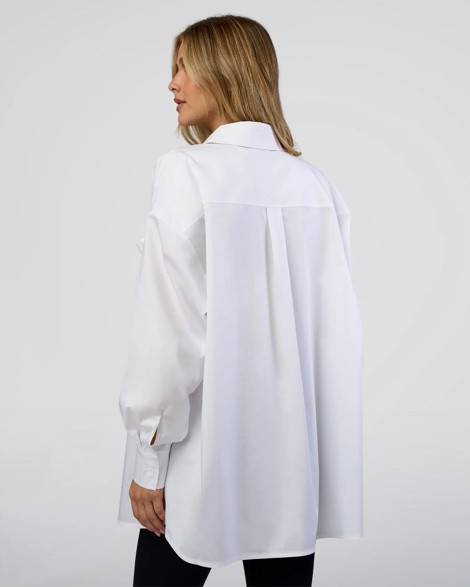 Go-To Oversized Shirt - White - Image 3