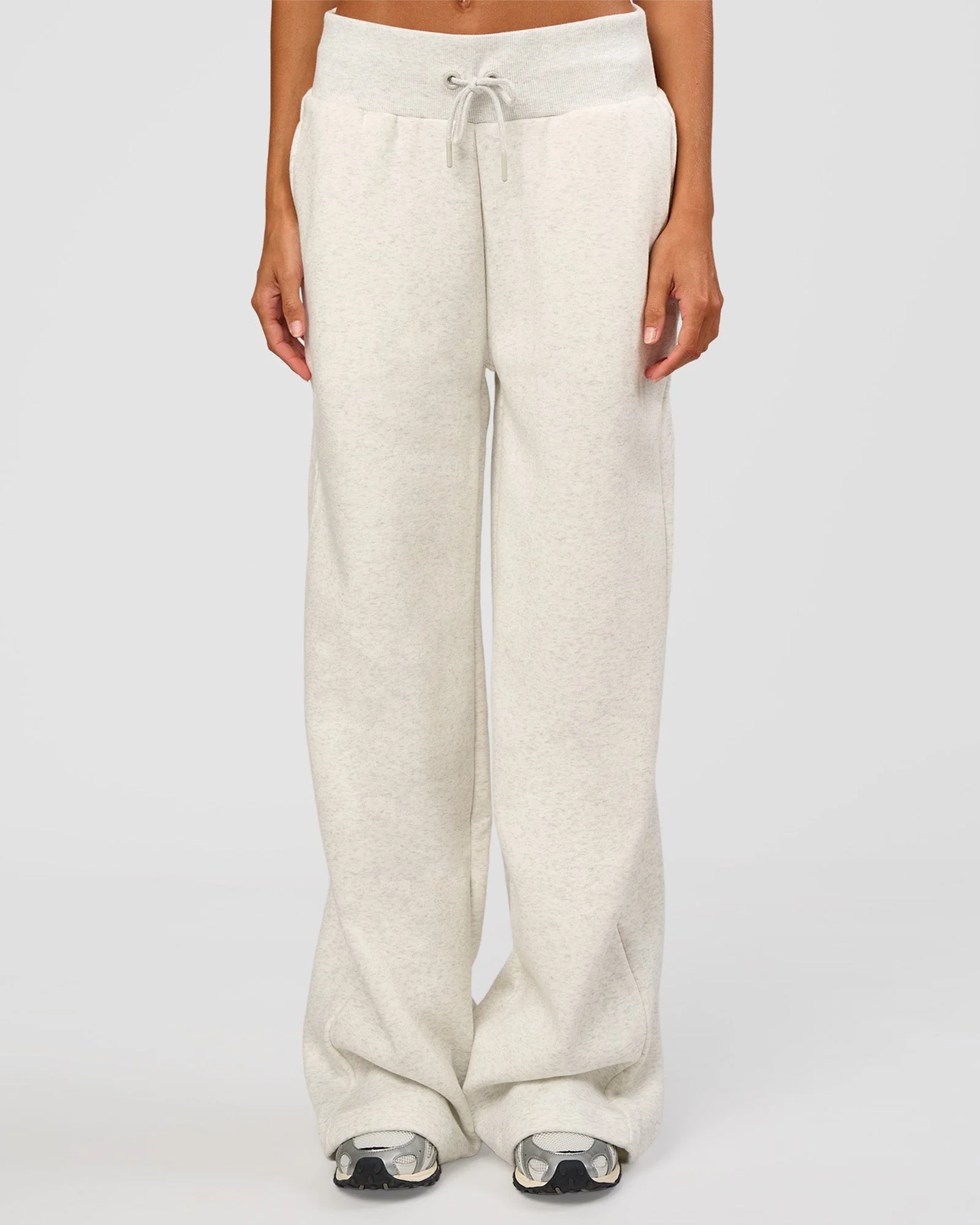 Go-To Wide Leg Track Pant Tall - Silver Marl - Image 7