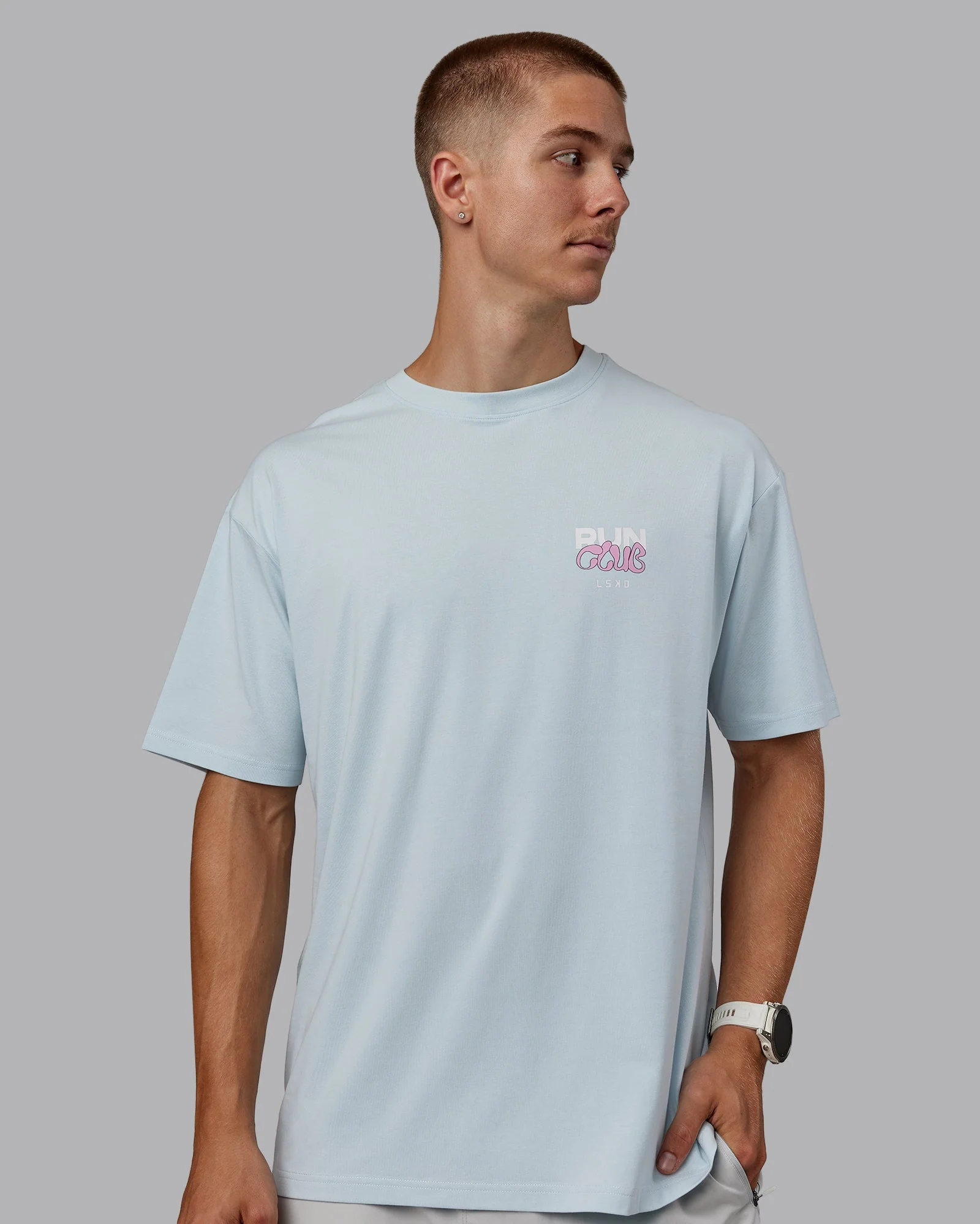 Gone Running FLXCotton Oversize Tee - Skyride-Bubblegum - Image 3