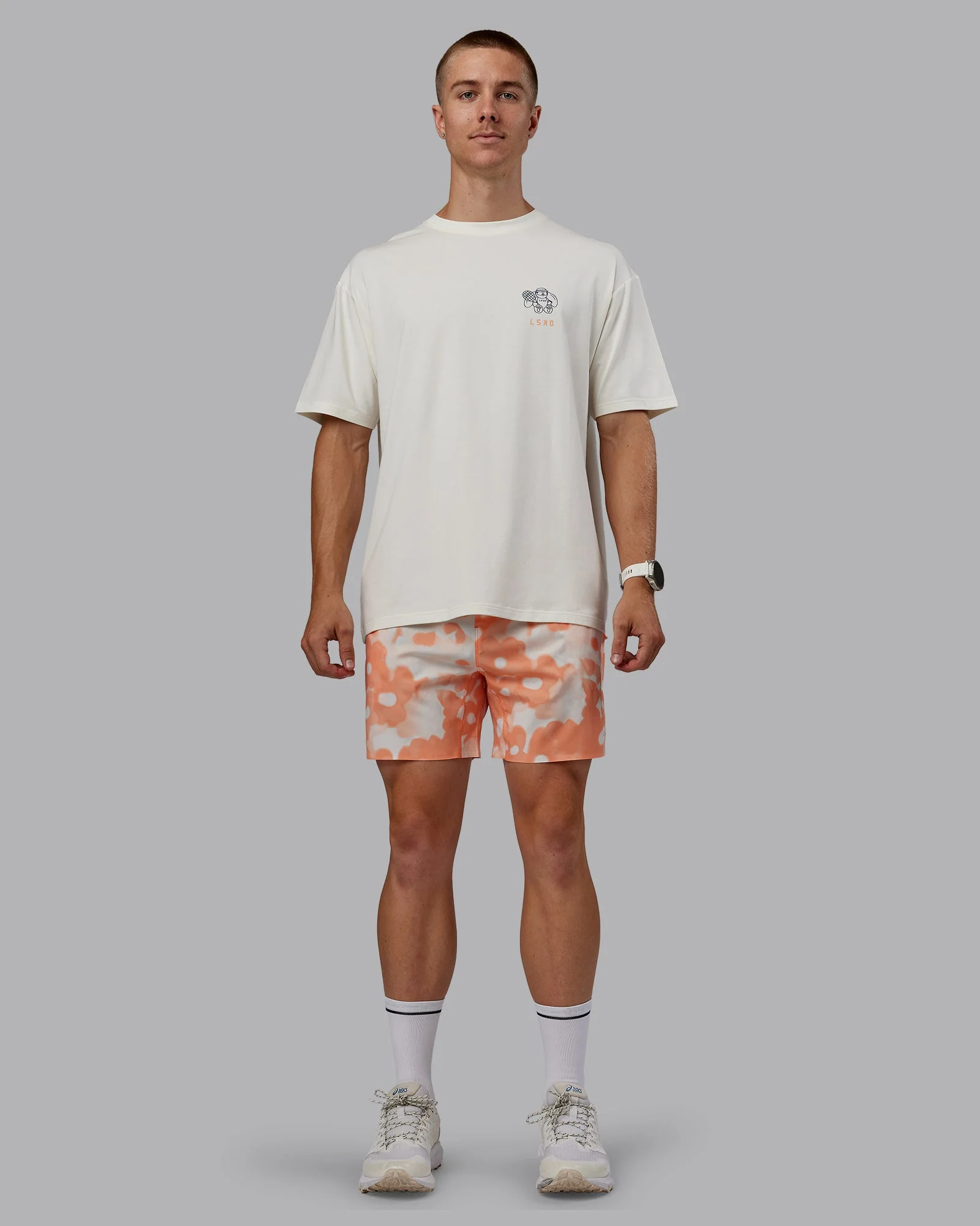 Grand Slam 6" Short - Wildflower Cantaloupe - Image 2
