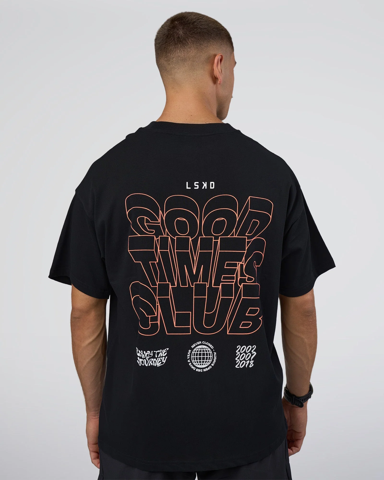 GTC Heavyweight Oversized Tee - Black-Cantaloupe - Image 3