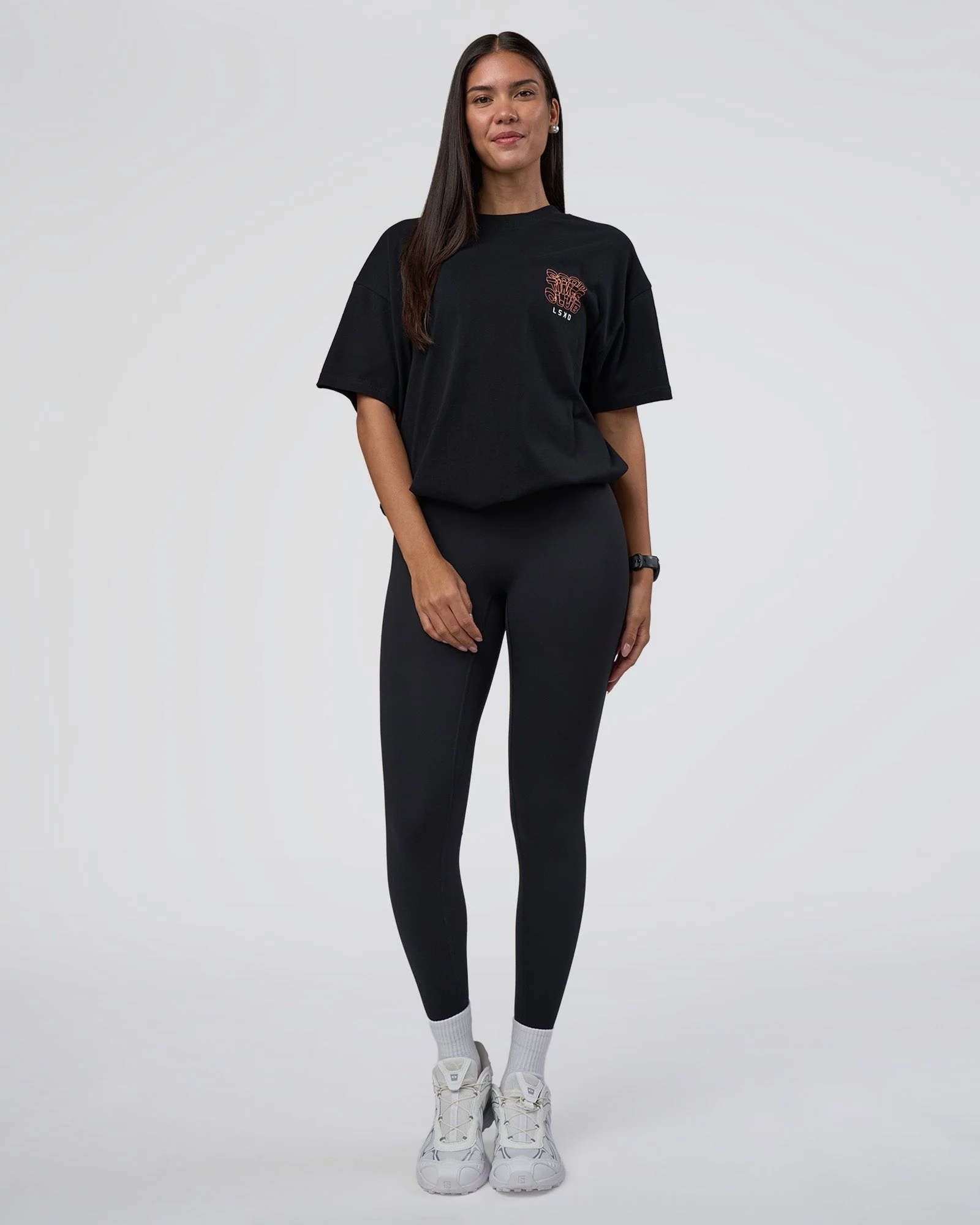 GTC Heavyweight Oversized Tee - Black-Cantaloupe - Image 7