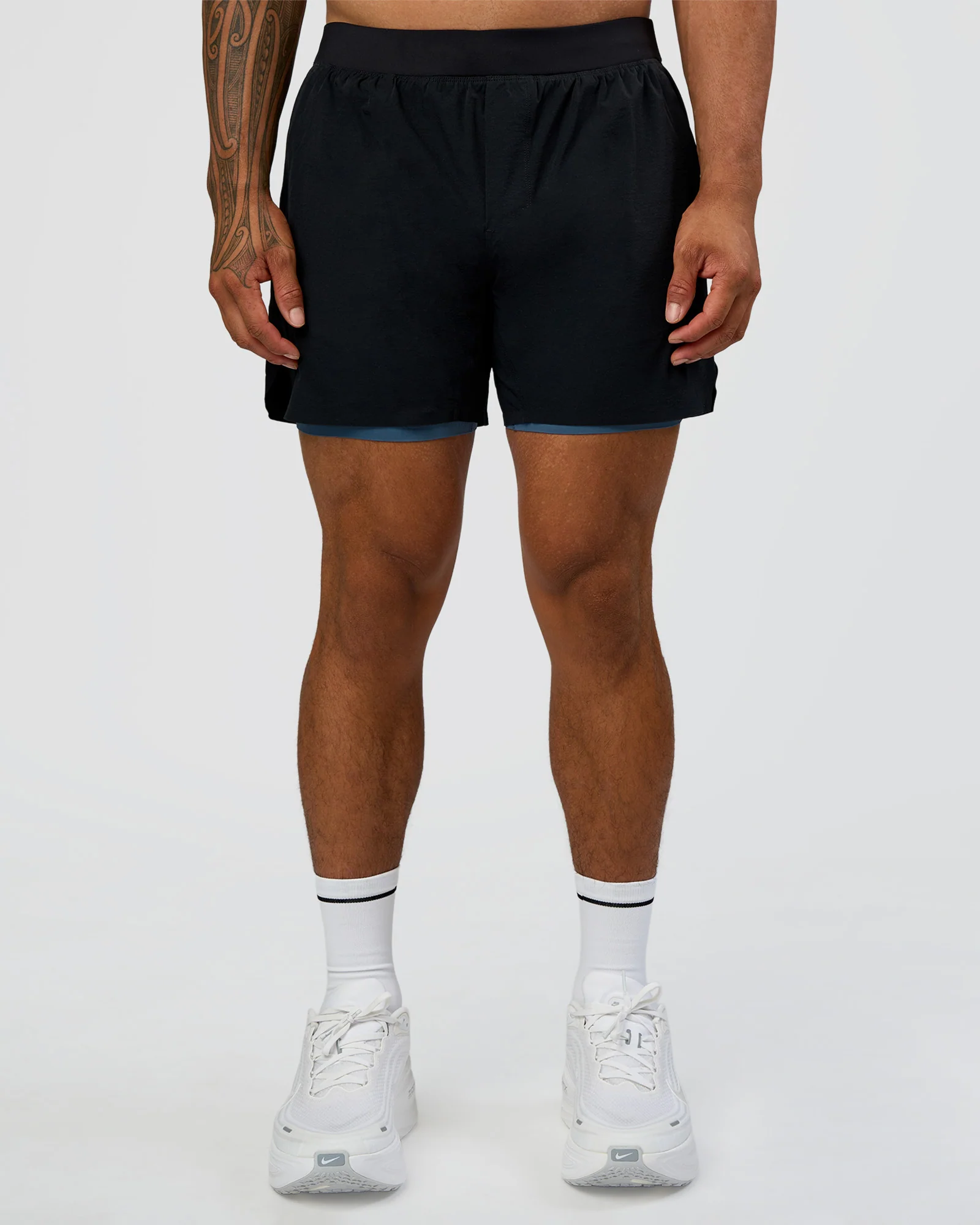 Hybrid Lined 5" Short - Black-Indigo