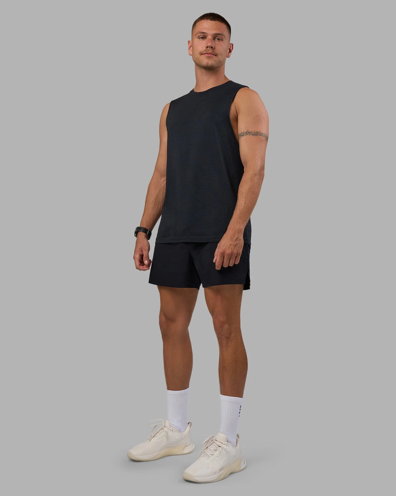 Hybrid Lined 5" Short - Black-Reflective - Image 6