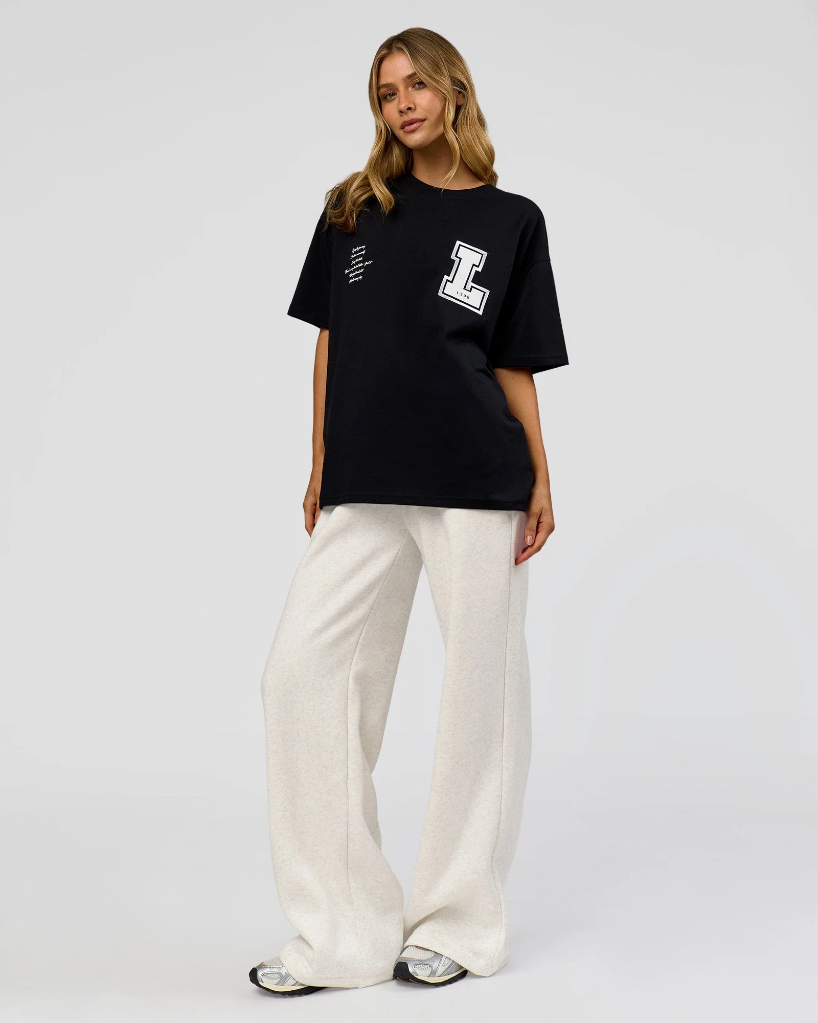 Hype Heavyweight Unisex Oversized Tee - Black-White - Image 15