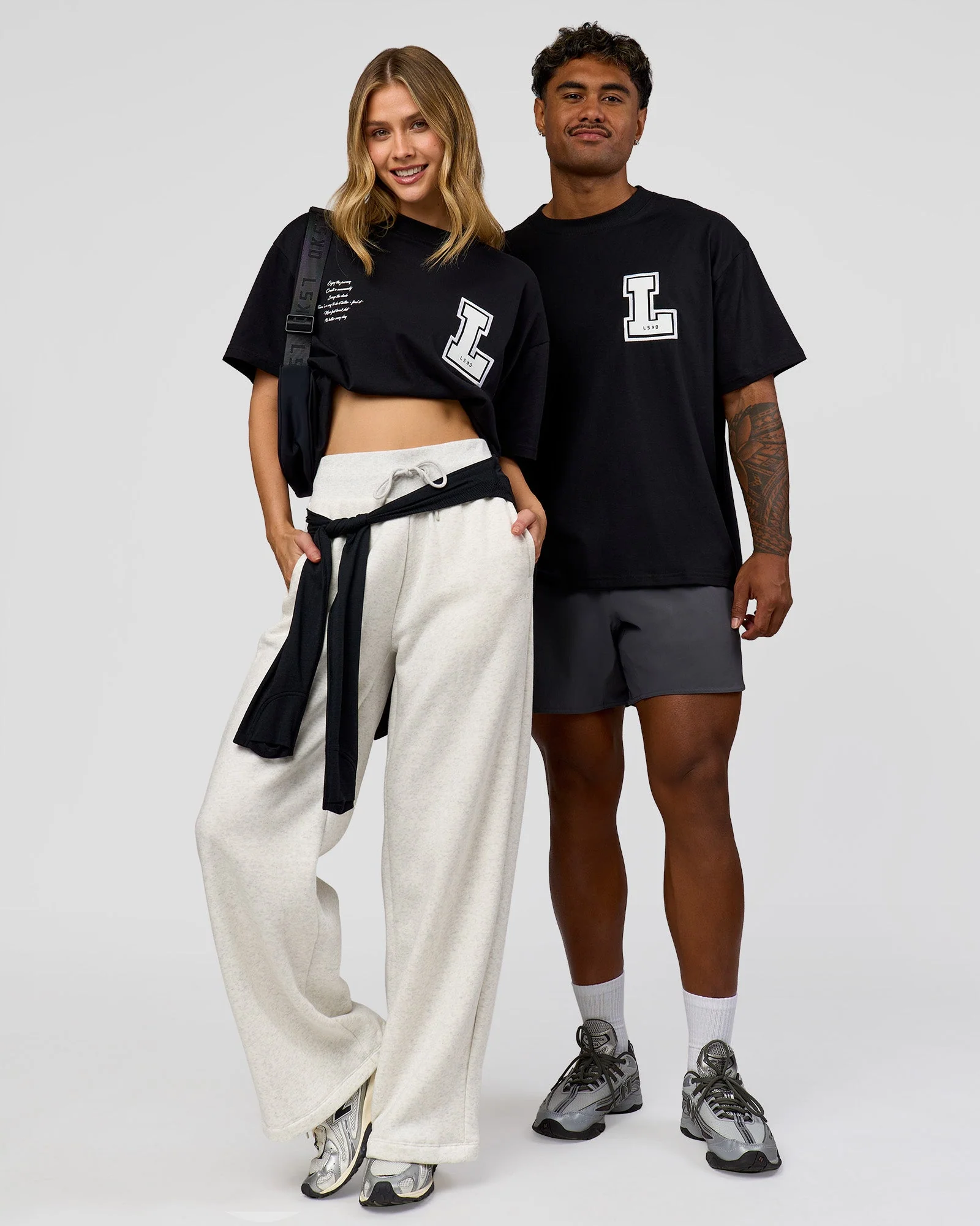 Hype Heavyweight Unisex Oversized Tee - Black-White - Image 2