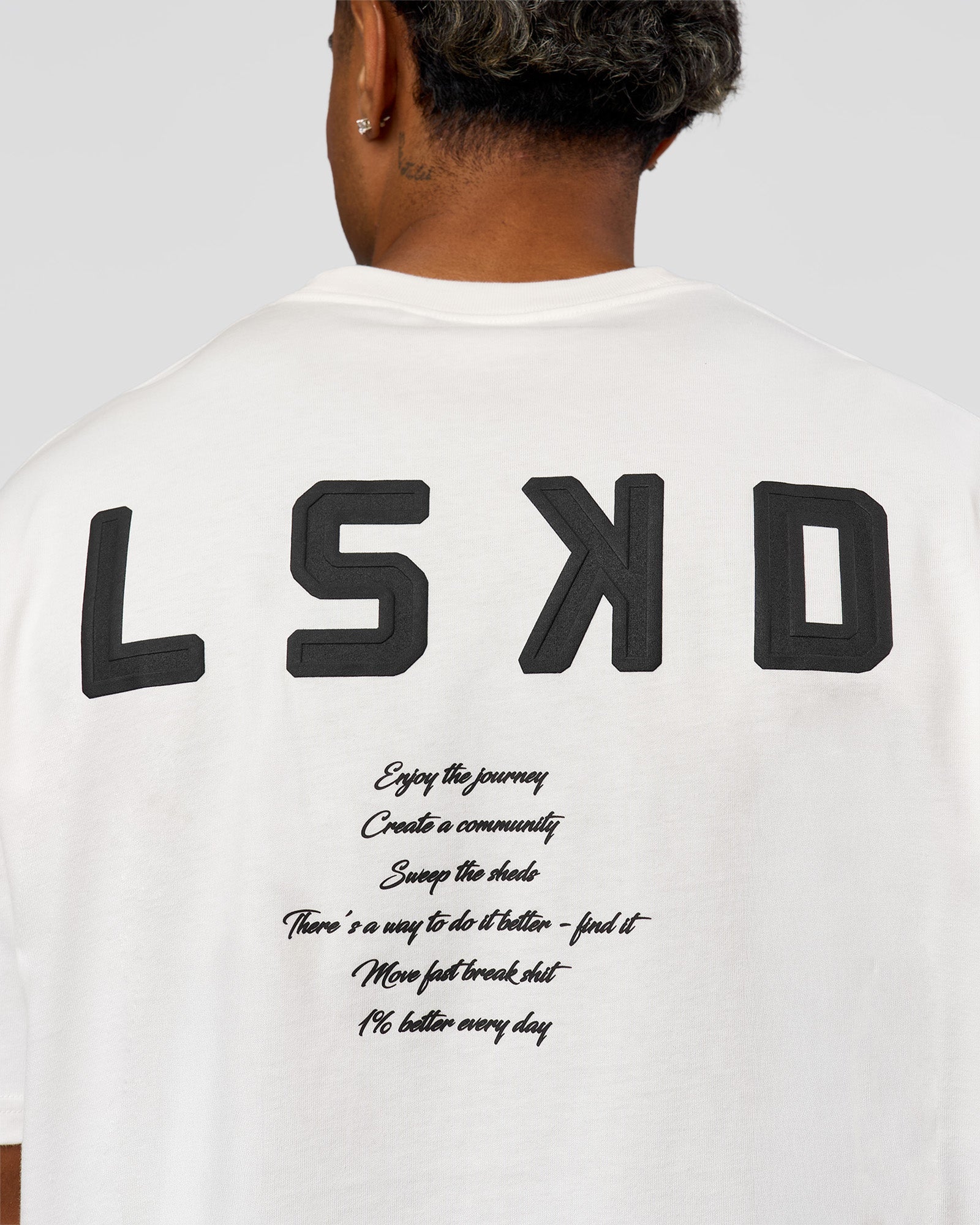 Hype Heavyweight Unisex Oversized Tee - Off White-Black - Image 14