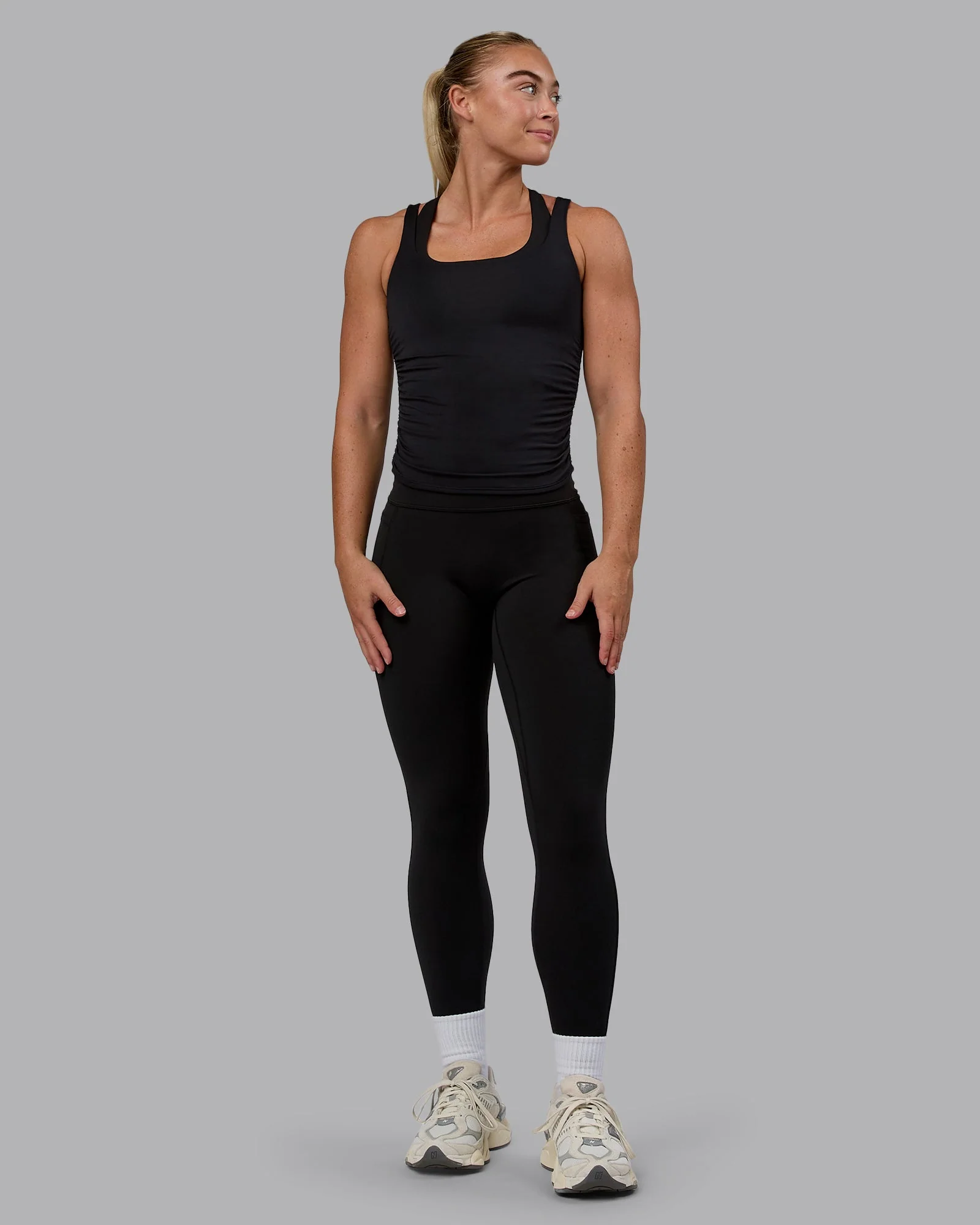 Ignite Scrunch Side Tank - Black - Image 2