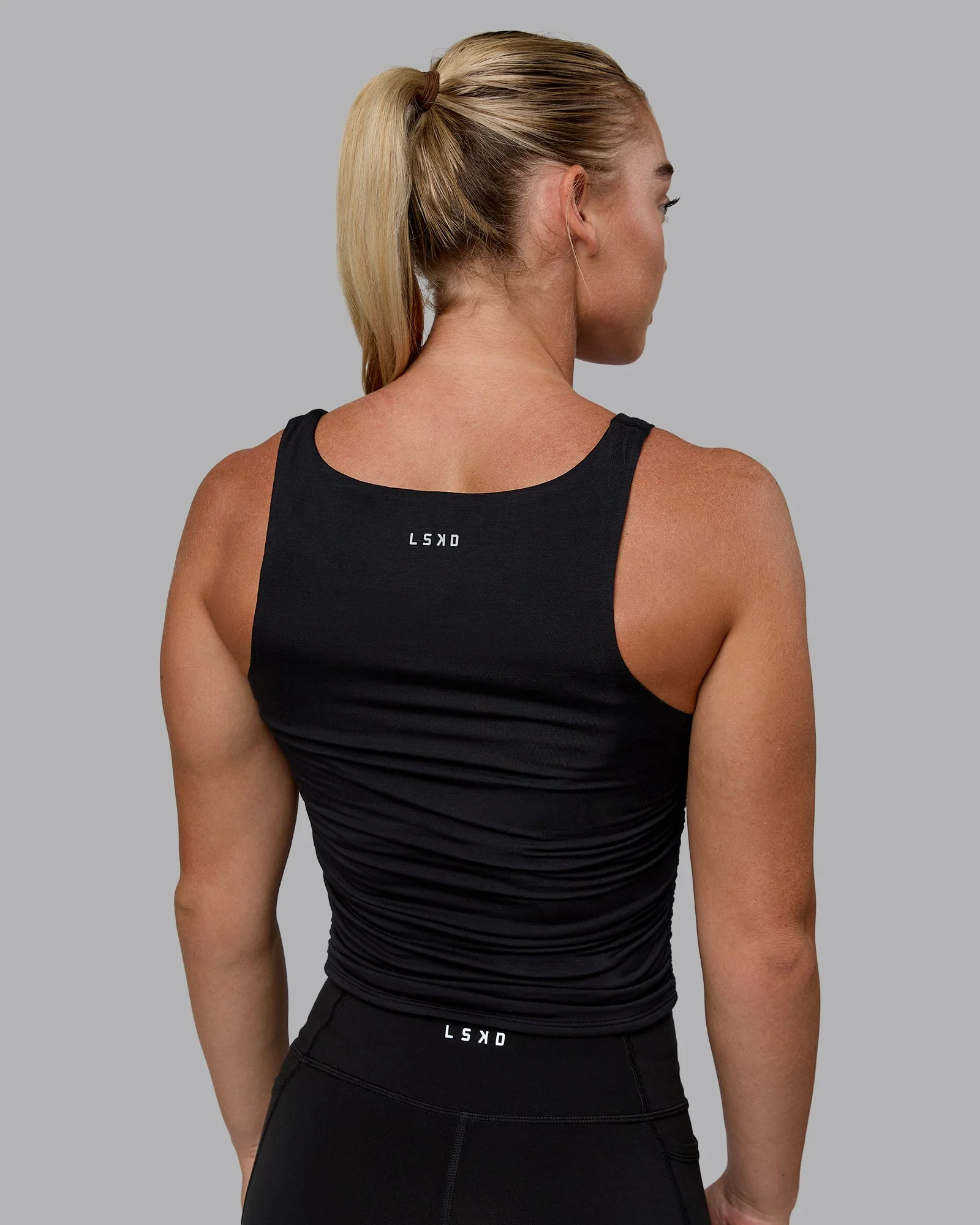Ignite Scrunch Side Tank - Black - Image 3