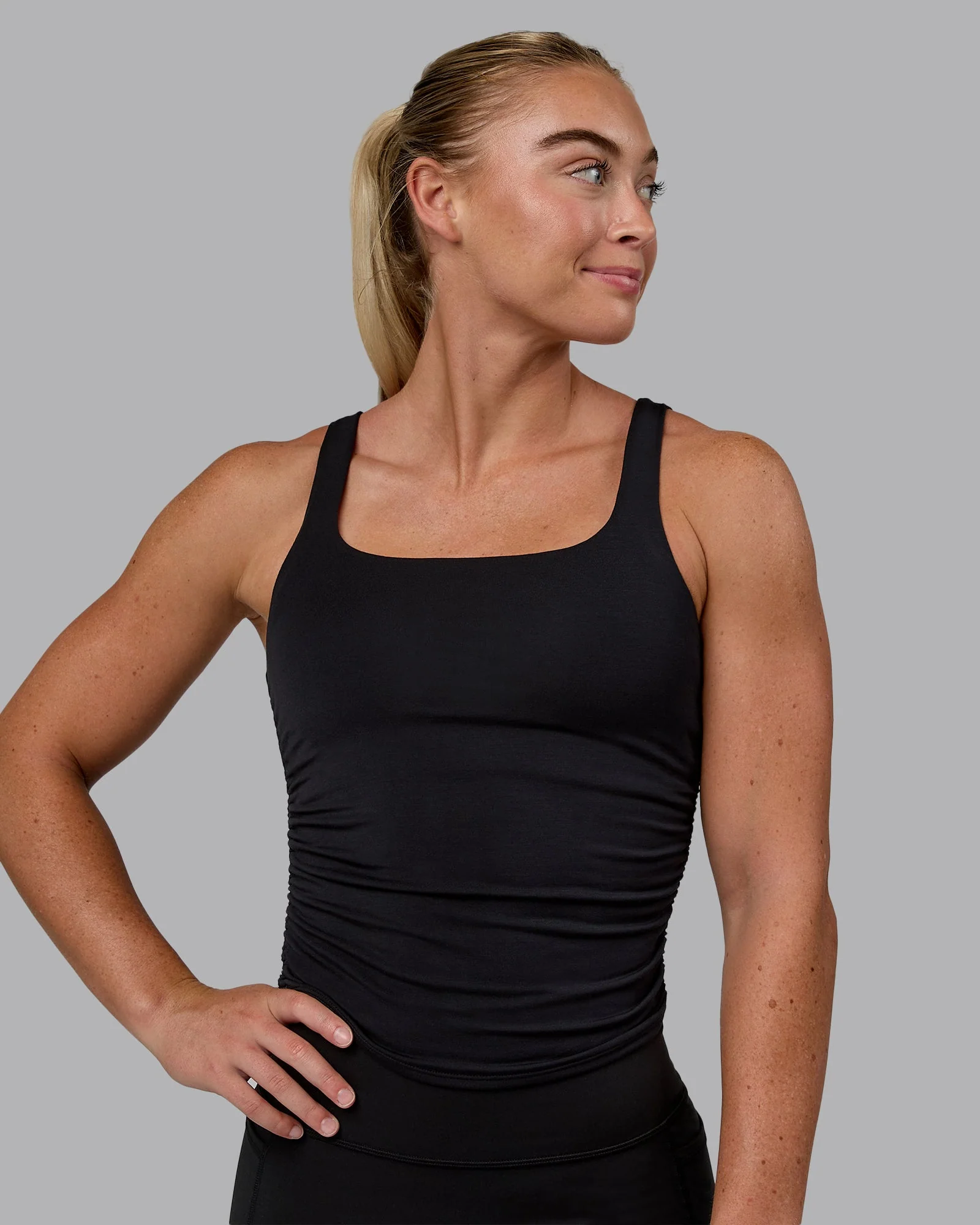 Ignite Scrunch Side Tank - Black - Image 4