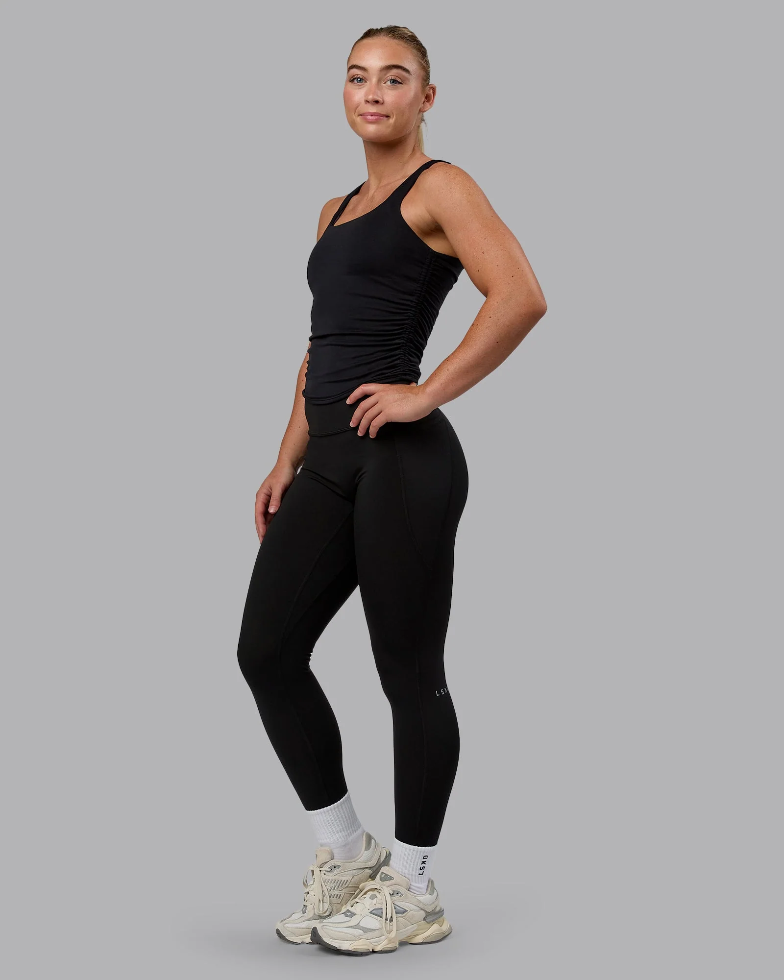 Ignite Scrunch Side Tank - Black - Image 5