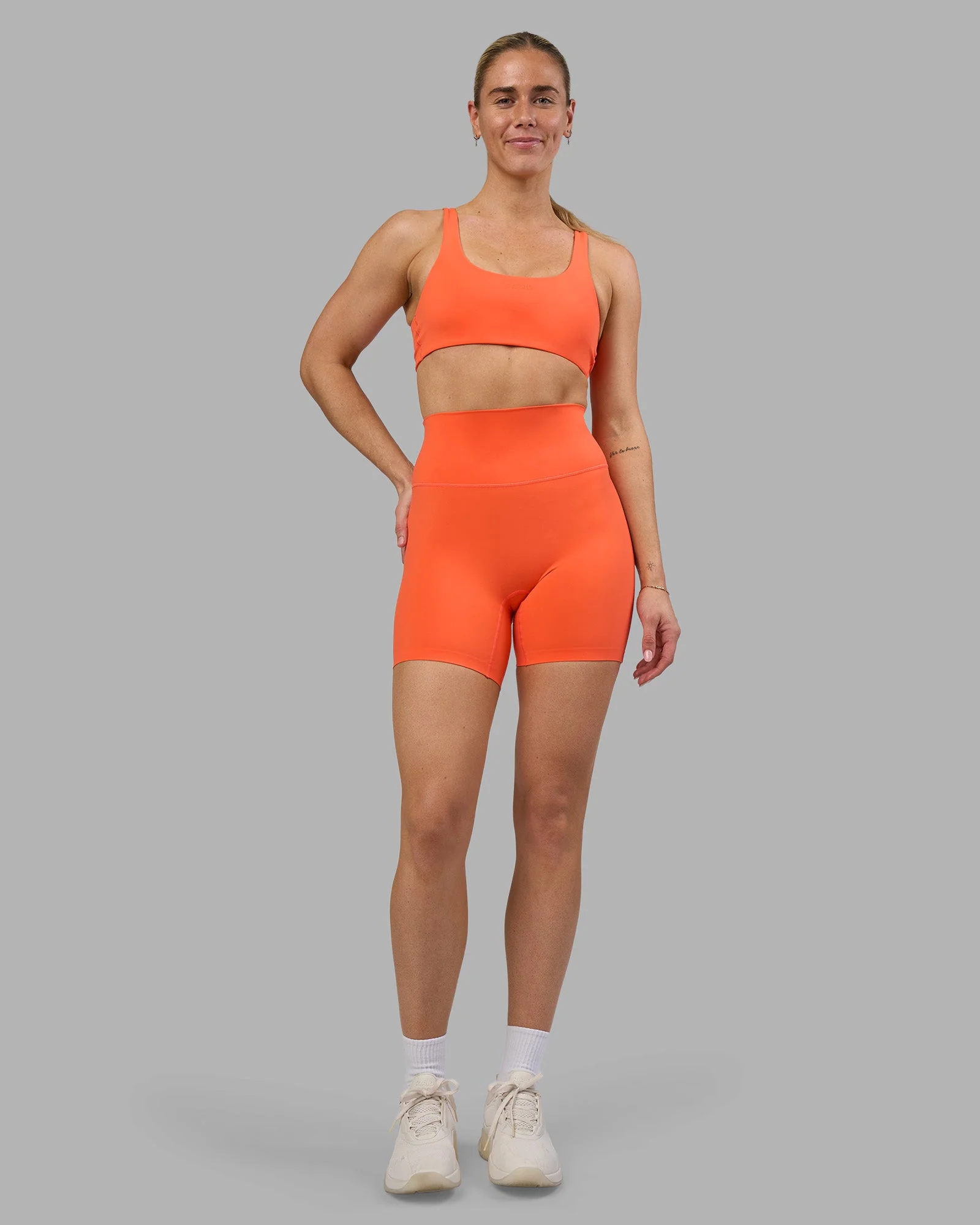 Impulse Reversible Sports Bra - Ultra Orange - Image 8