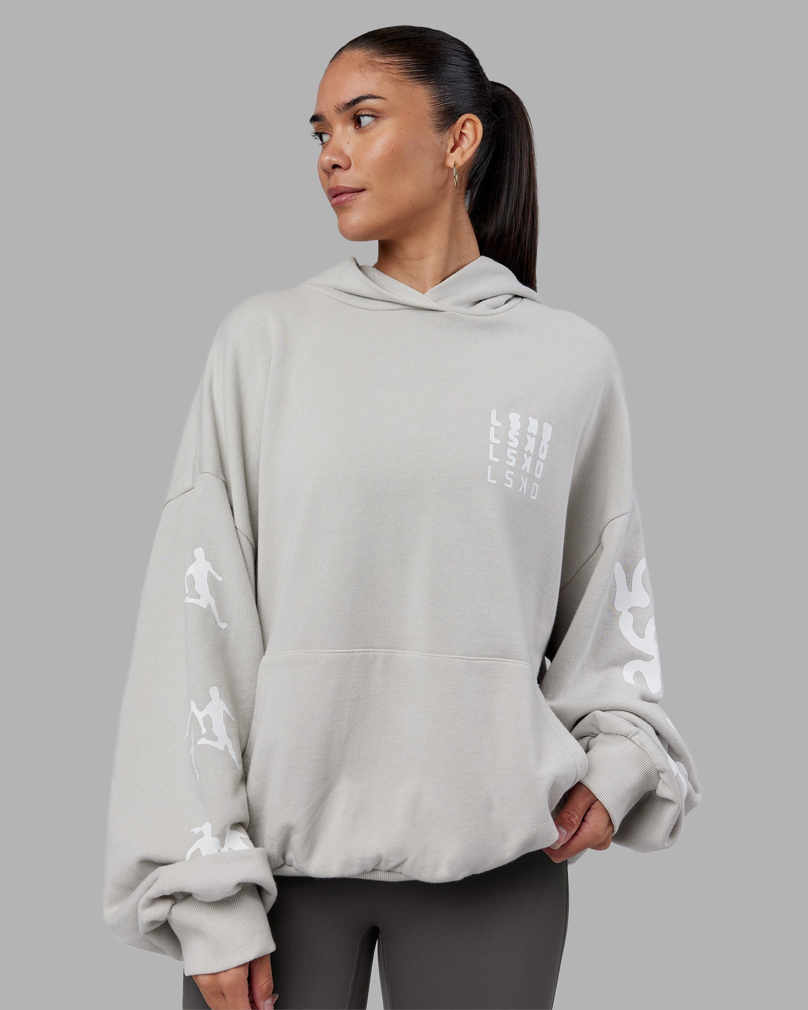 Journey Washed Unisex Oversize Hoodie - Digital Mist-White - Image 4